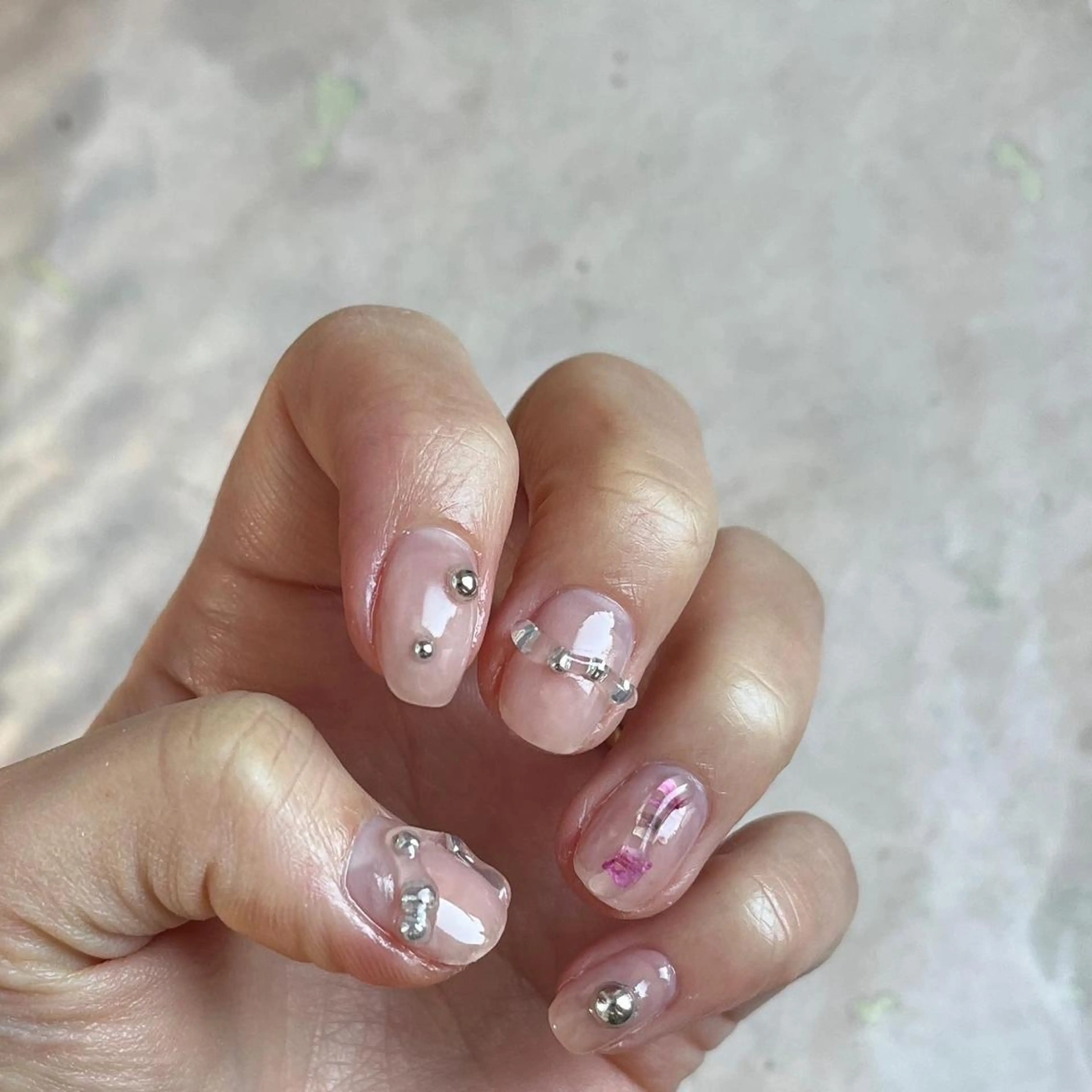 ネイル クリアネイル フリーランス¨̮⃝ ネイリストOKADAのネイルデザイン