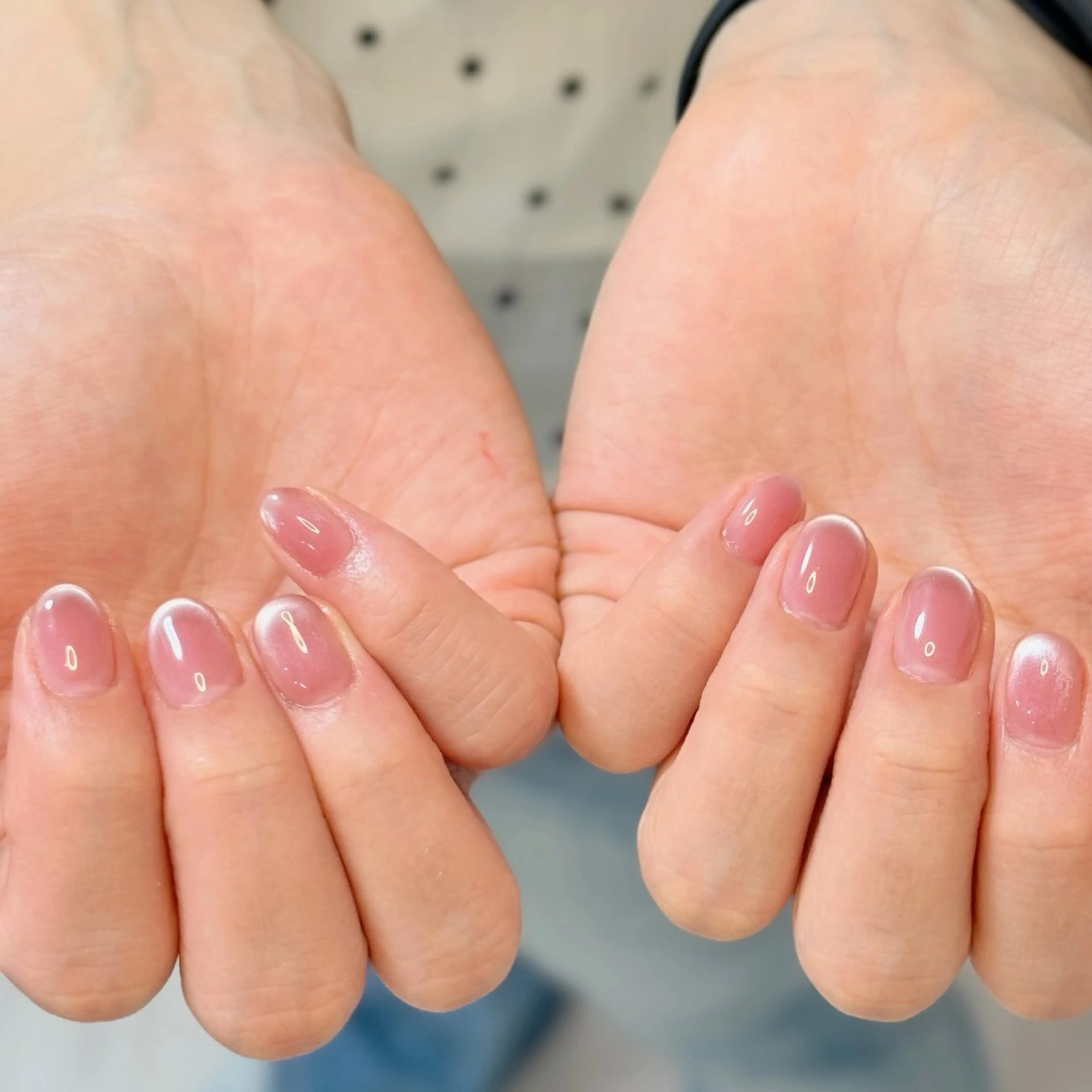 ネイル アートネイル オーロラネイル チークネイル フレンチネイル ガラスフレンチ ハンドネイル 🎀🎀YooLi Nail Salonのネイルデザイン