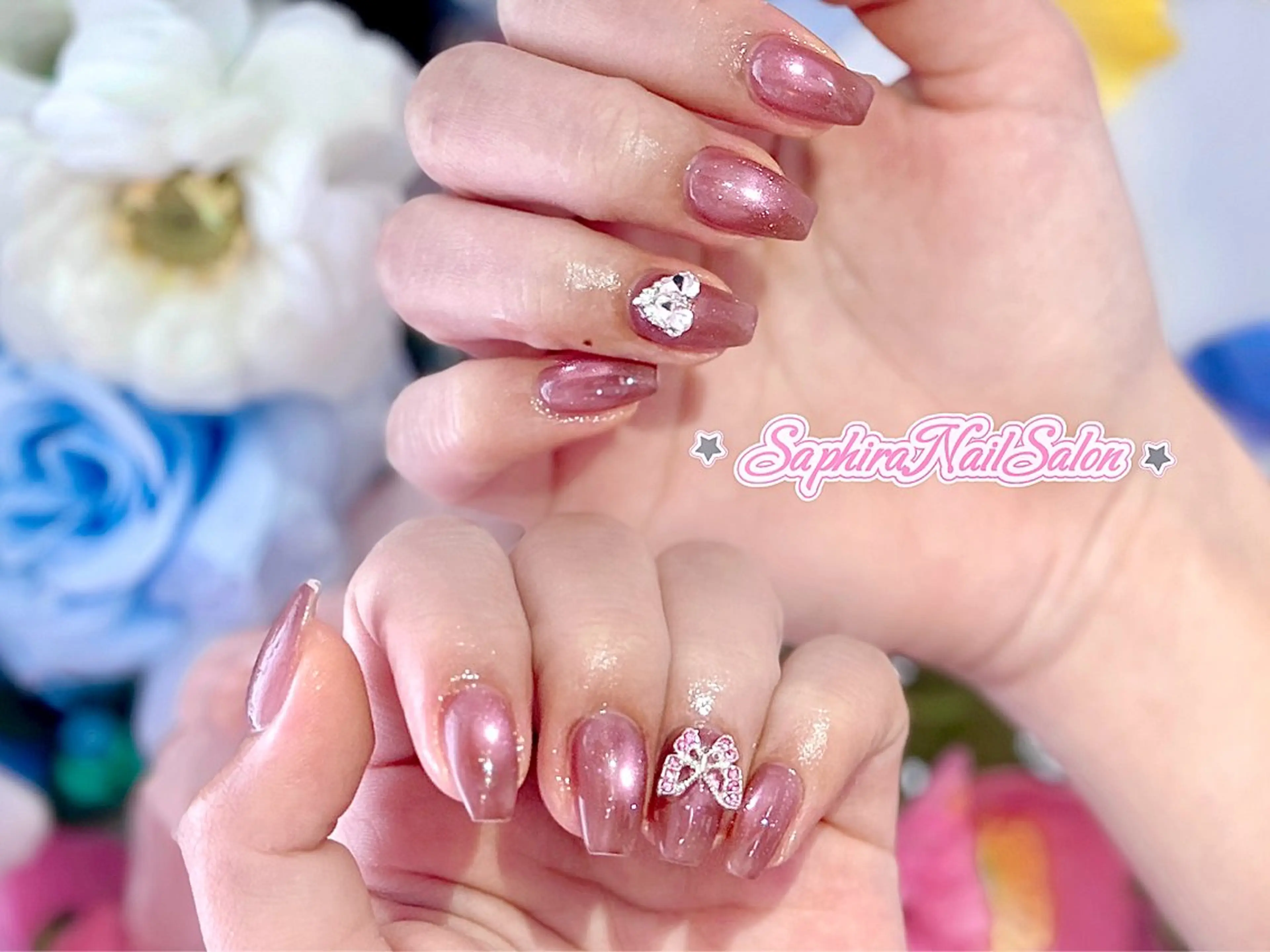 カラー ハンドネイル Saphiraネイル サロン錦糸町のネイルデザイン
