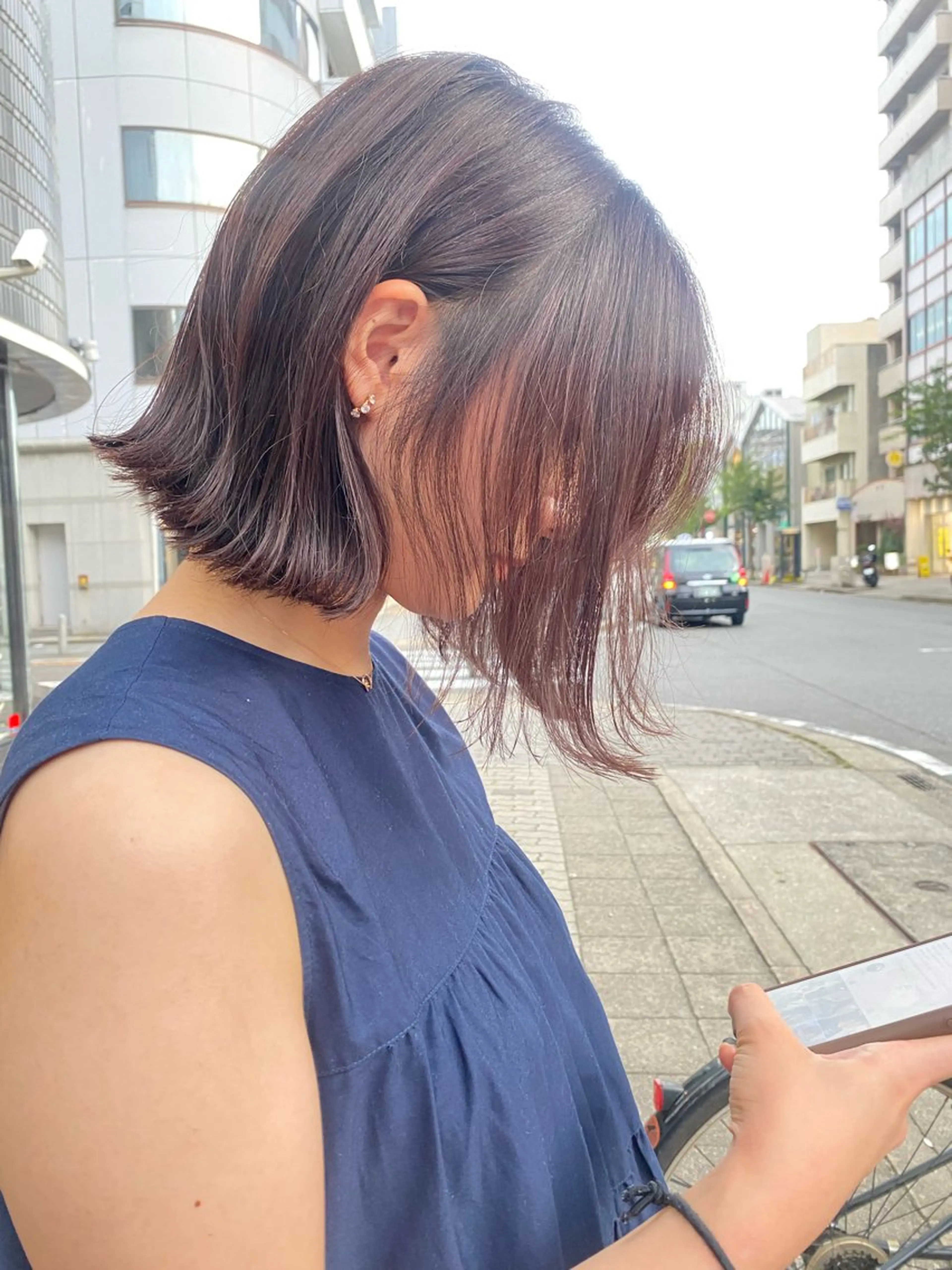 ミディアム ヒラカホ/ ブリーチ/似合わせのヘアスタイル