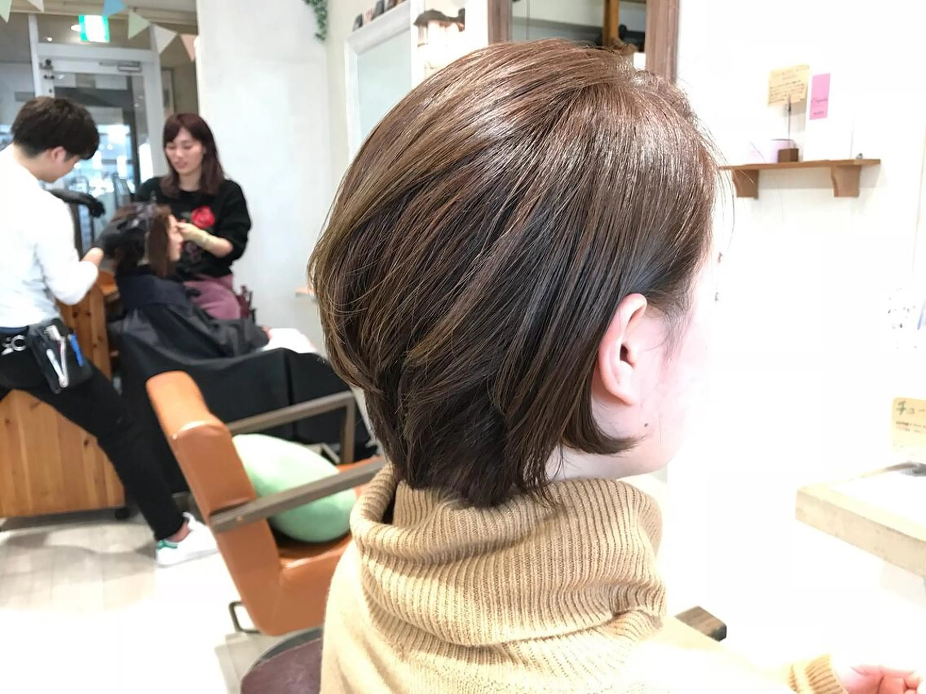 ショート カラー ショートボブ ベージュカラー ボブ ショートヘア メンズ指名多数!! SiLO 田島のヘアスタイル