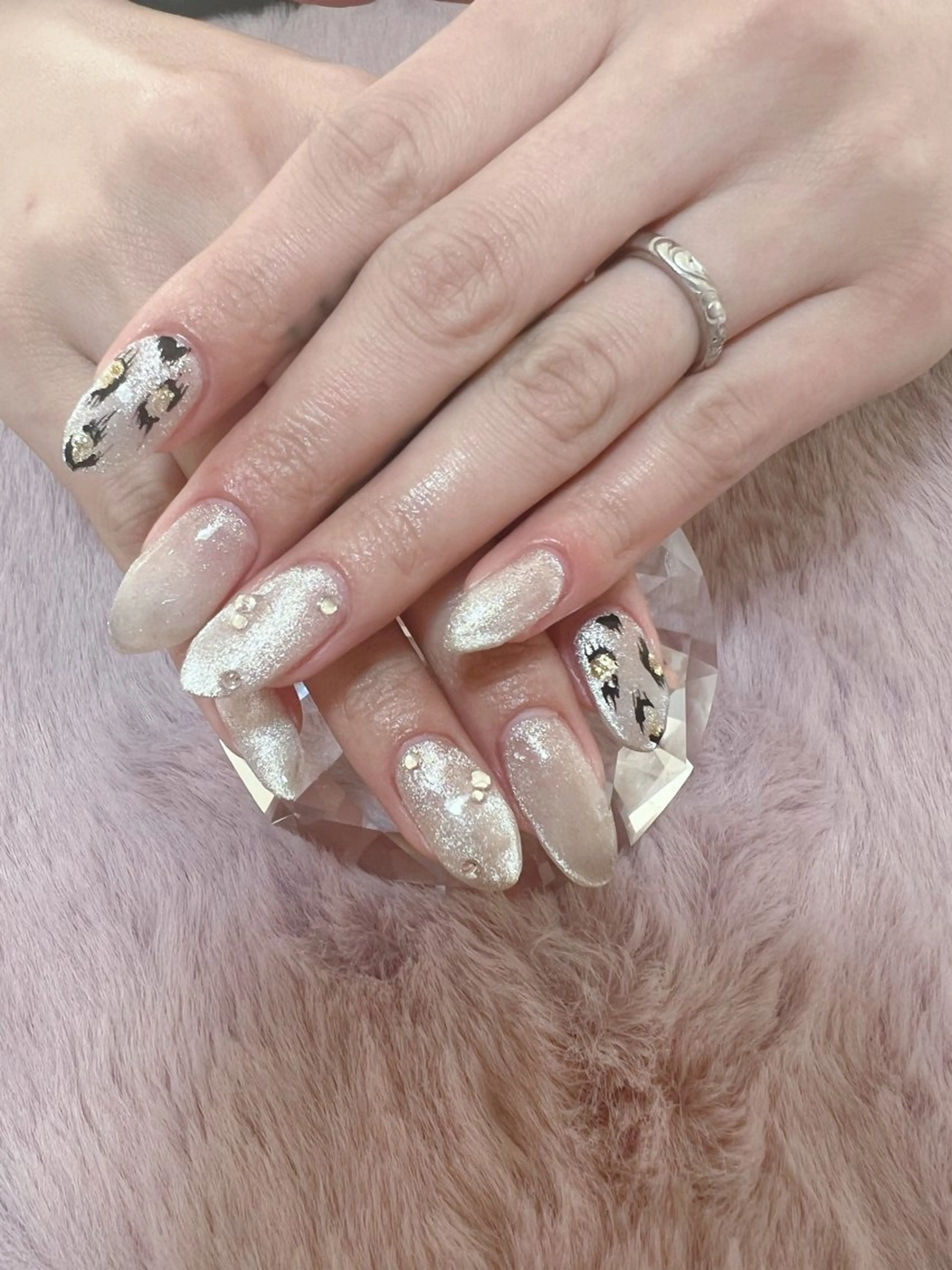 ネイル 長さ出し マグネットネイル ハンドネイル Le lianのネイルデザイン