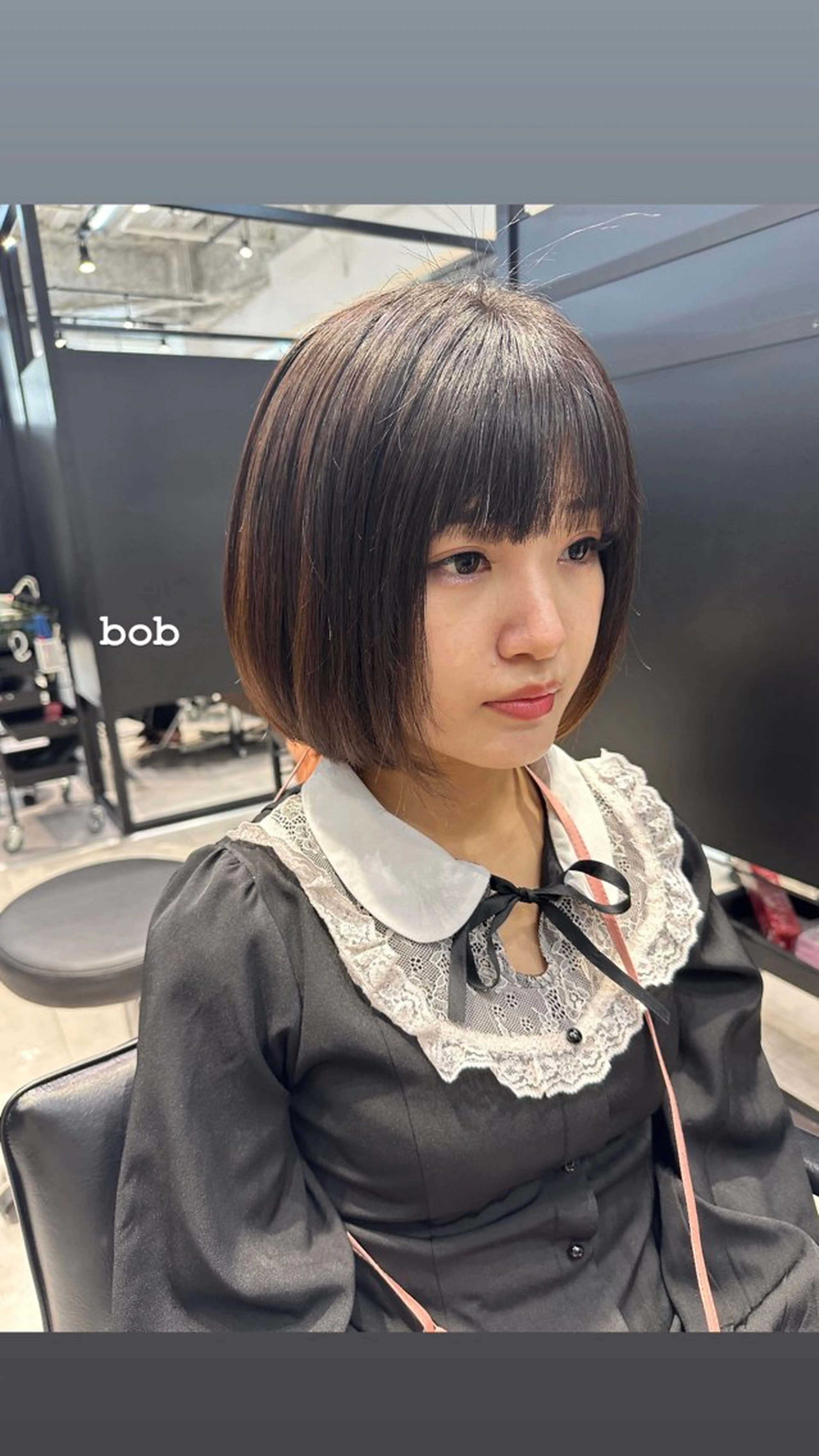 ショート カラー 黒髪 ブラウンカラー ケアカラー ピンクカラー ピンクブラウン カット ヘアカラー 天野 瑠真のヘアスタイル