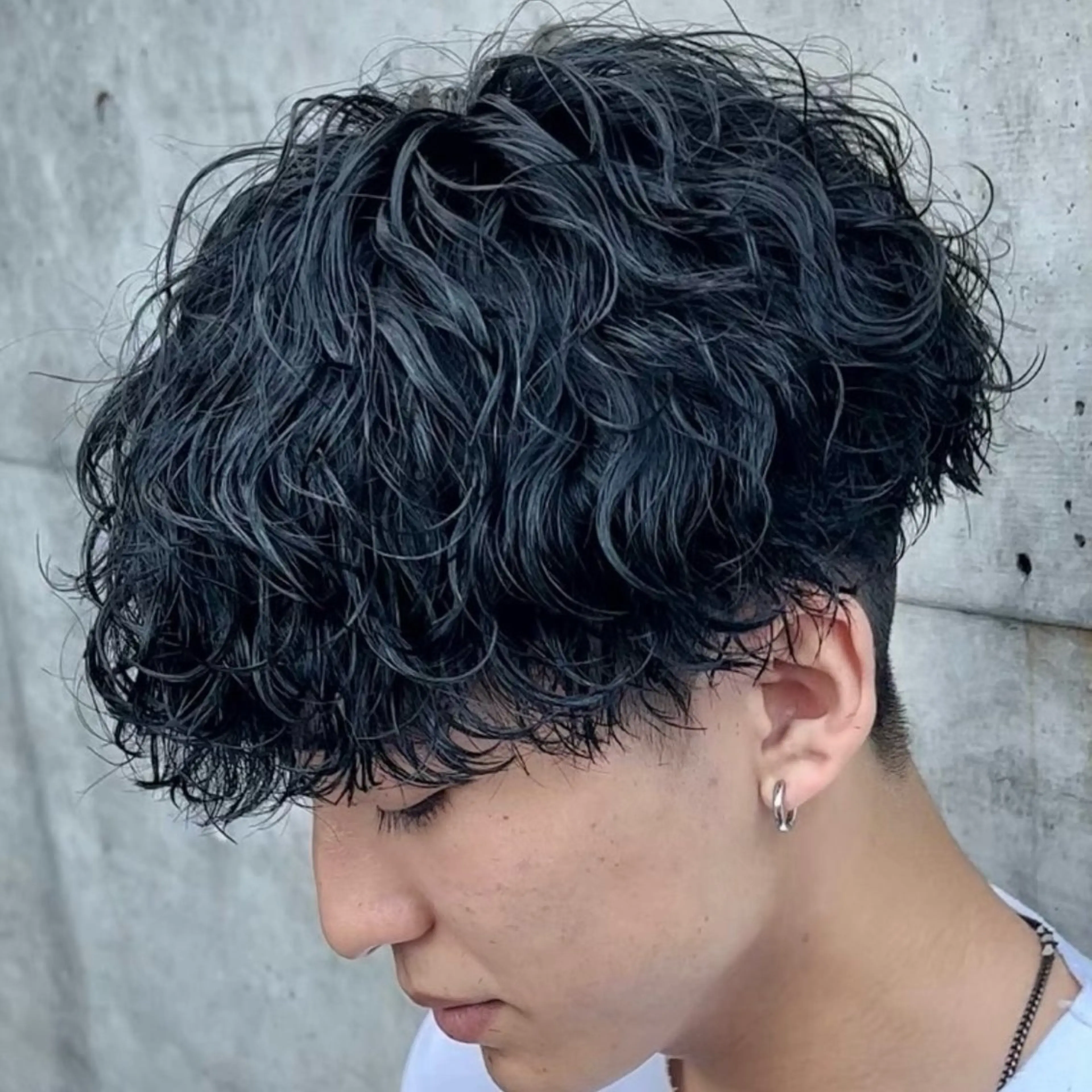 ミディアム パーマ ヘアアレンジ メンズ fifth Tokyo所属・fifth 石川 凪のヘアスタイル