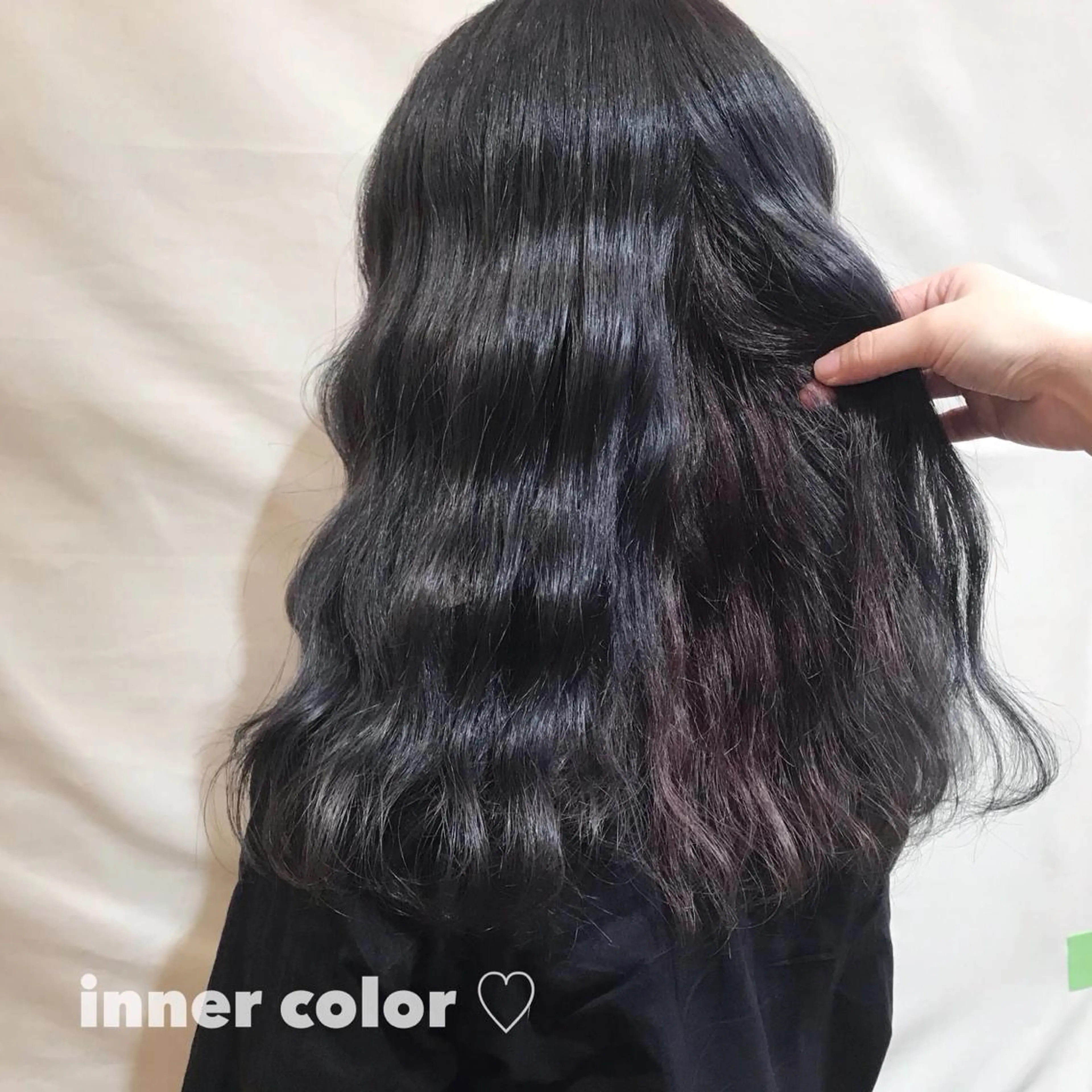 ロング カラー ヘアアレンジ インナーカラー ブリーチなしカラー ダブルカラーエクステのヘアスタイル
