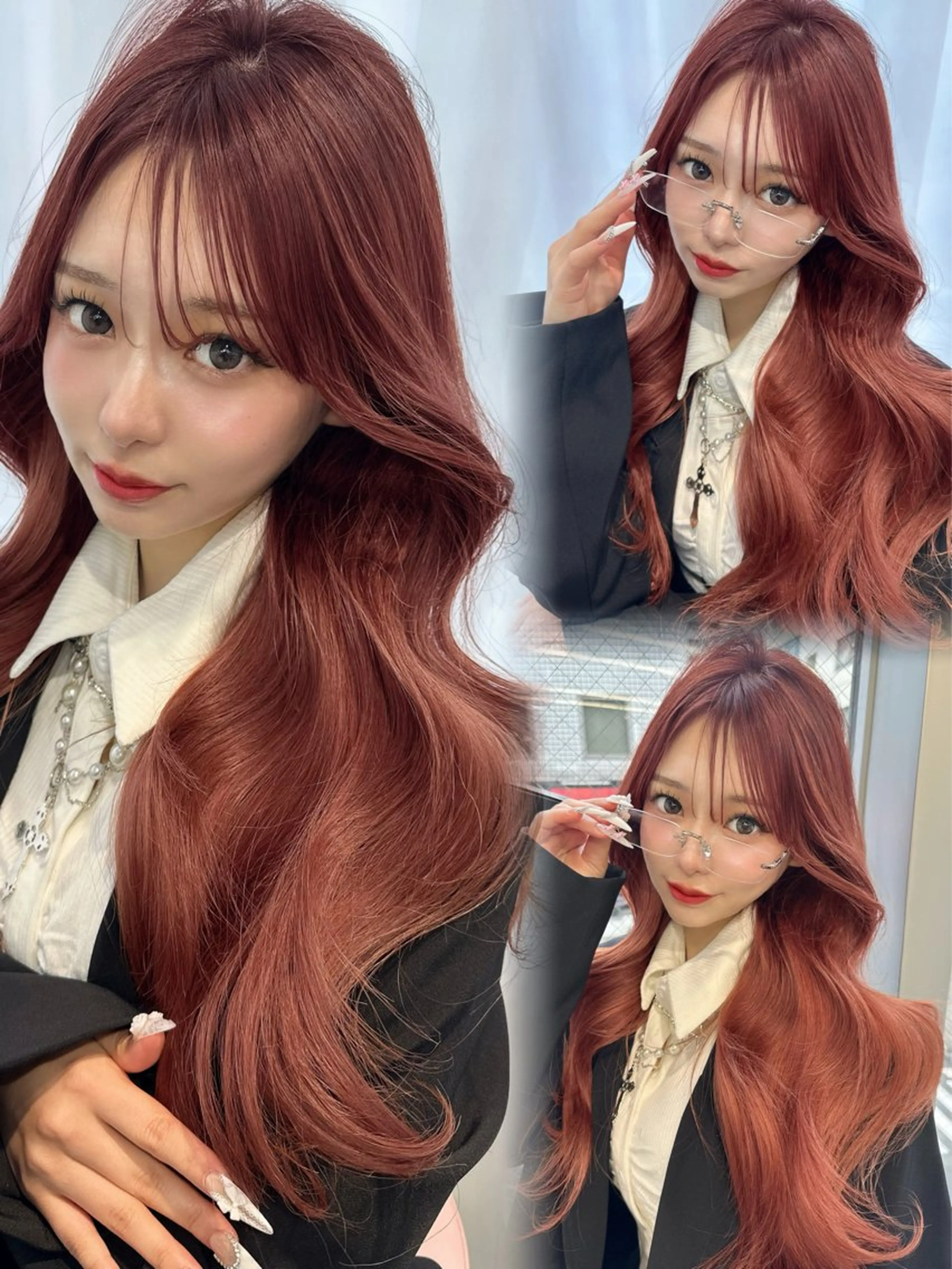 ロング カラー ヘアカラー 渋谷韓国ヘア🇰🇷 SAYAKA🩶ᩚのヘアスタイル