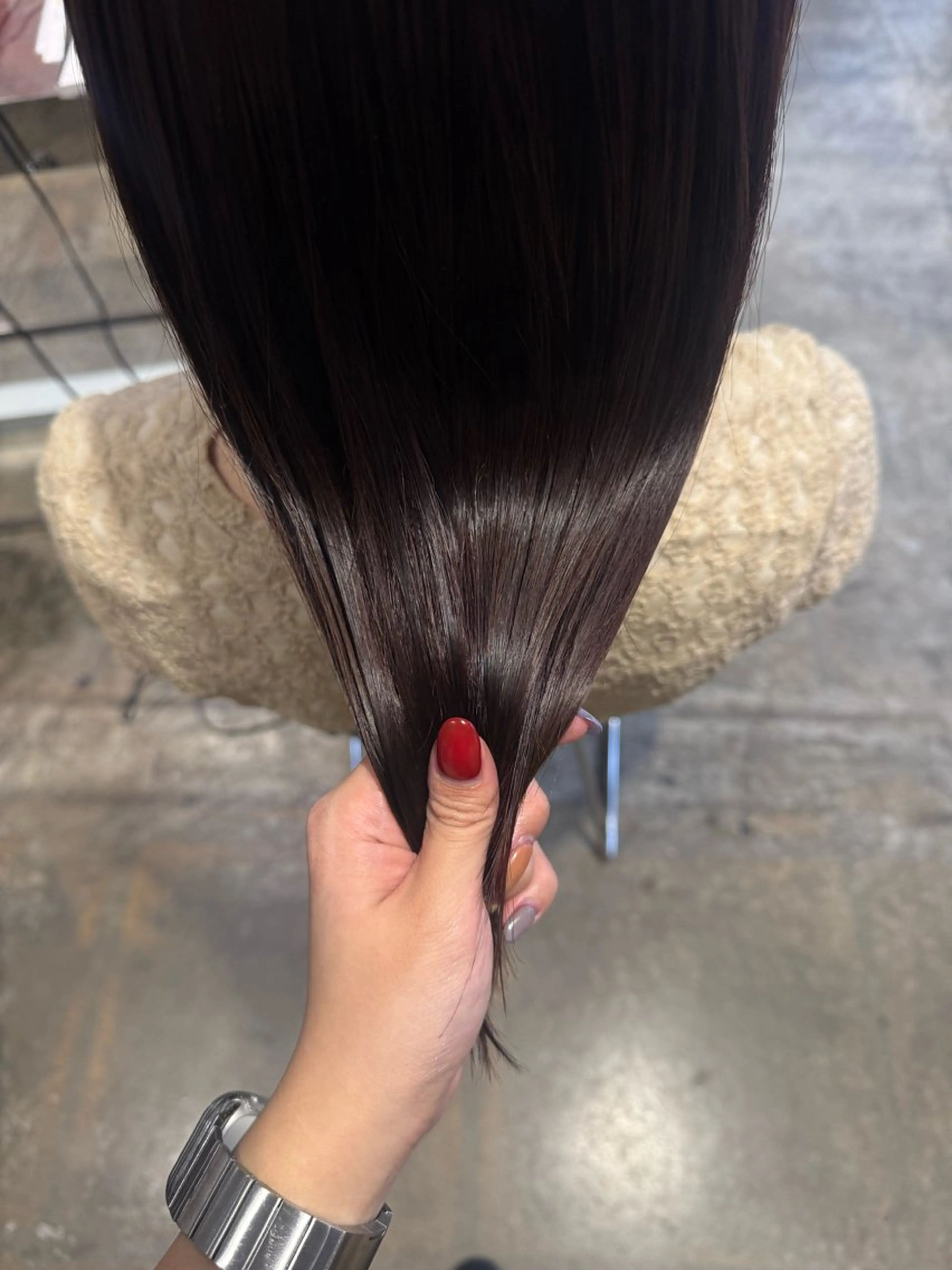 セミロング カラー グレージュ ラベンダーカラー ラベンダーグレージュ ラベンダーグレー カット ヘアカラー トリートメント 🌻Kaho/透明感 カラー/髪質改善🌻のヘアスタイル