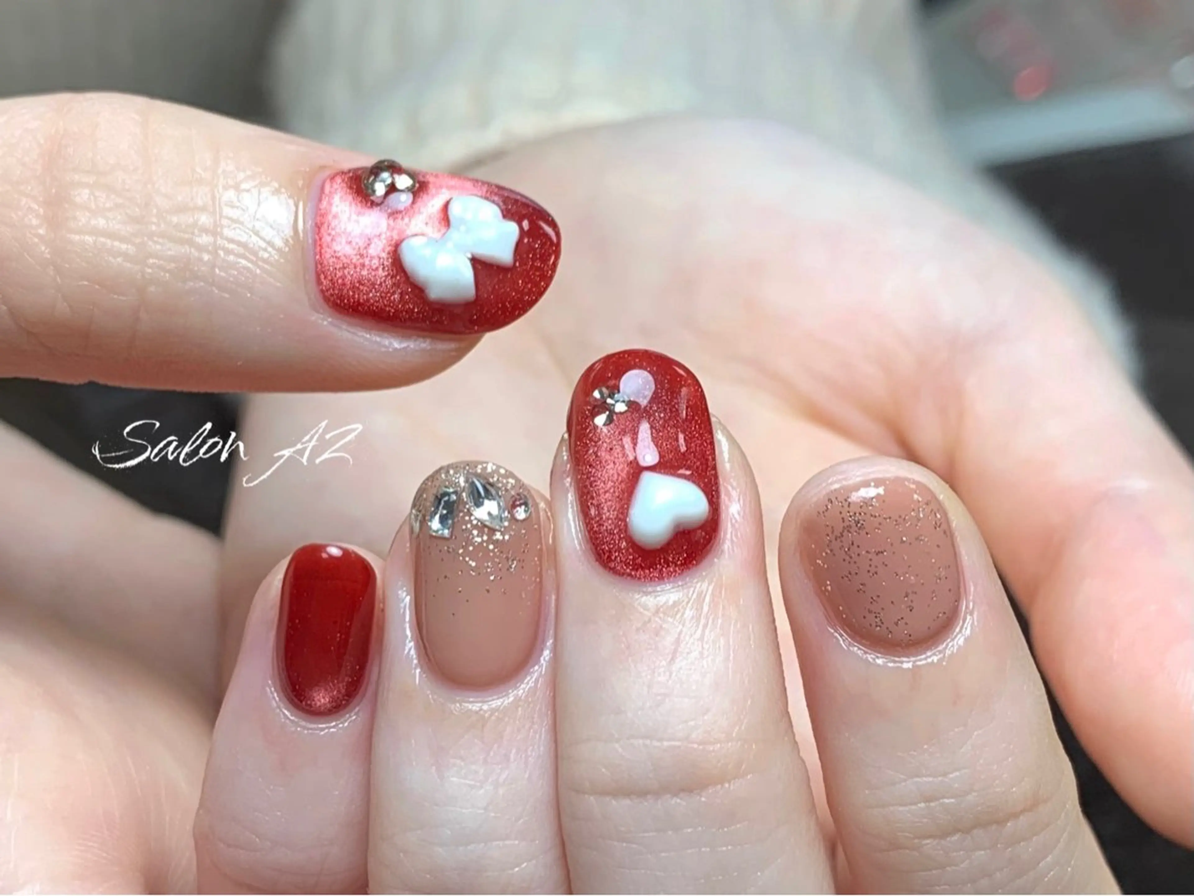 ネイル アートネイル フットネイル フレンチネイル マグネットネイル 持ち込み ハンドネイル salon AZのネイルデザイン
