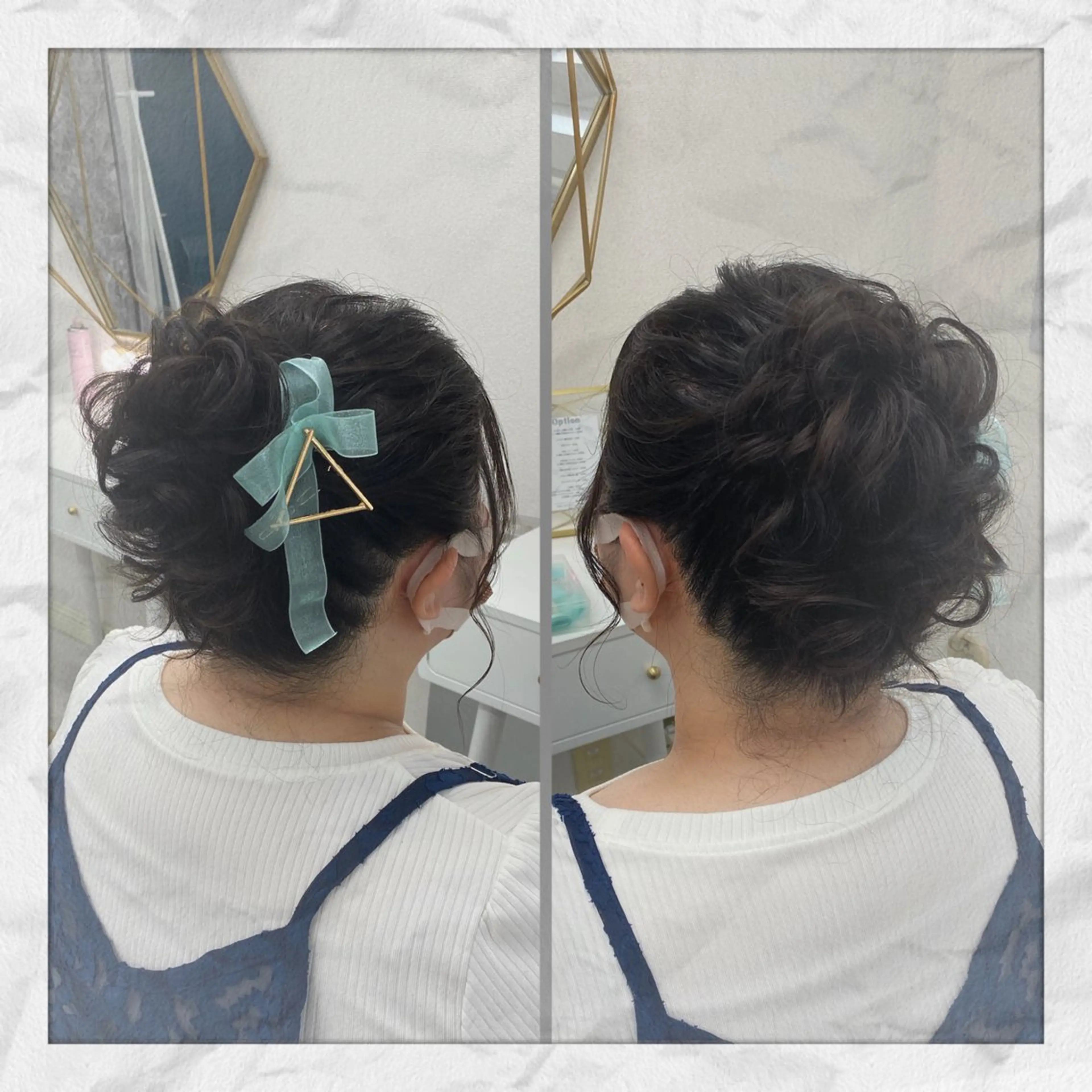 セミロング ヘアアレンジ ヘアセット ヘアセット/着付け 𓇼 まつもと𓇼のその他イメージ