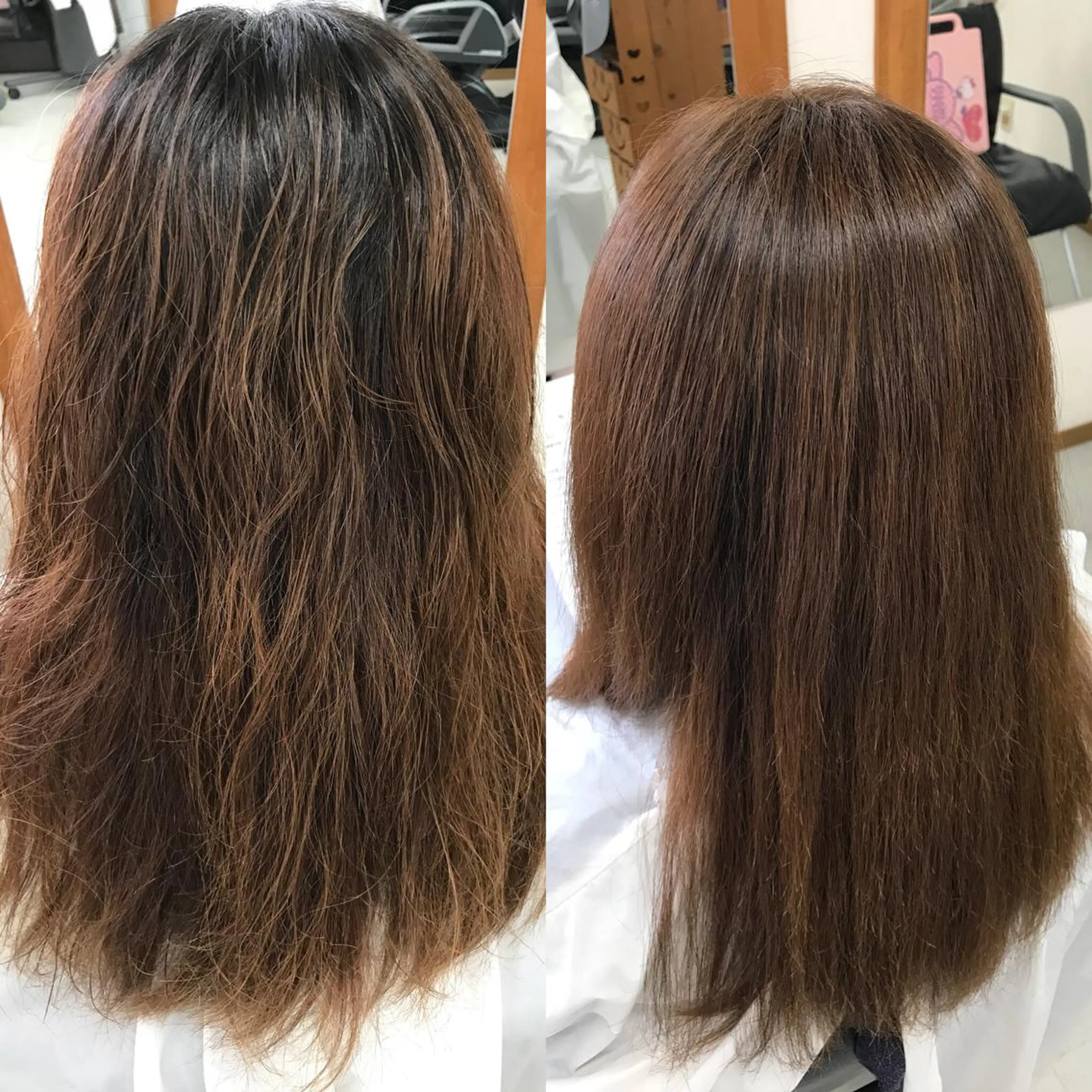 セミロング カラー パーマ カット 縮毛矯正 トリートメント 山口 貴史のヘアスタイル