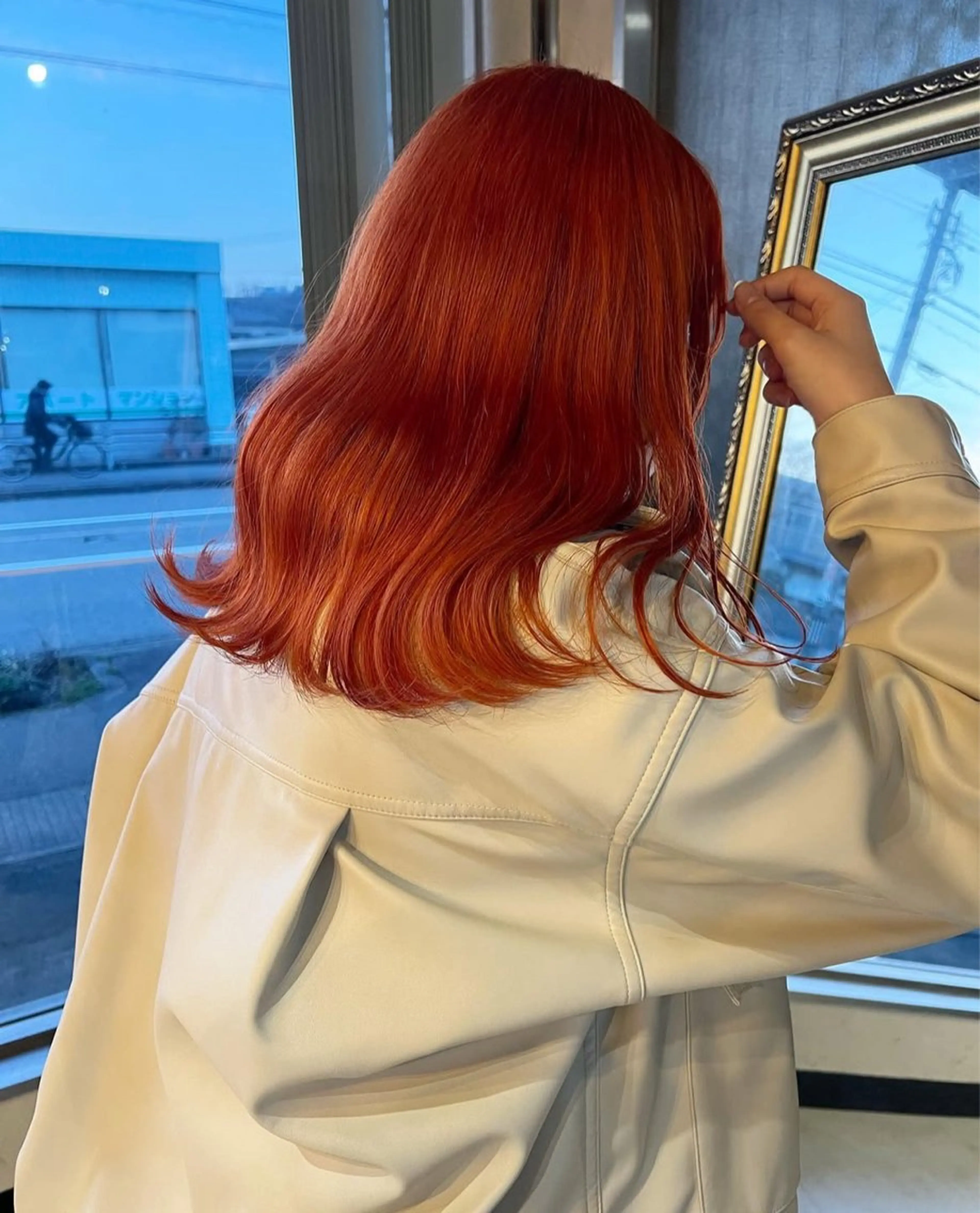カラー オレンジ 植吉 琉月のヘアスタイル