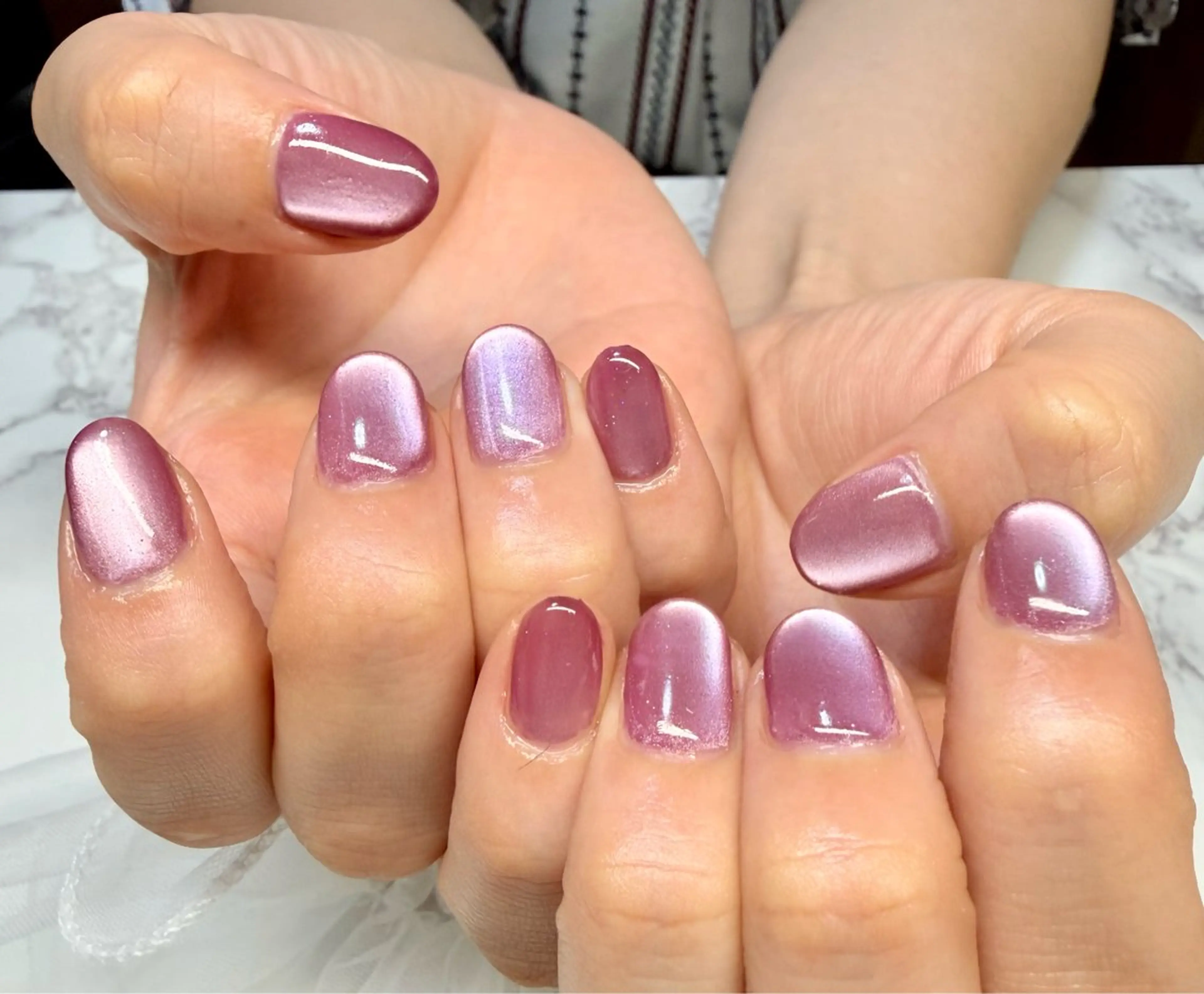 ネイル アートネイル チークネイル フラッシュネイル フラッシュマグ フレンチネイル Mai’s nailのネイルデザイン