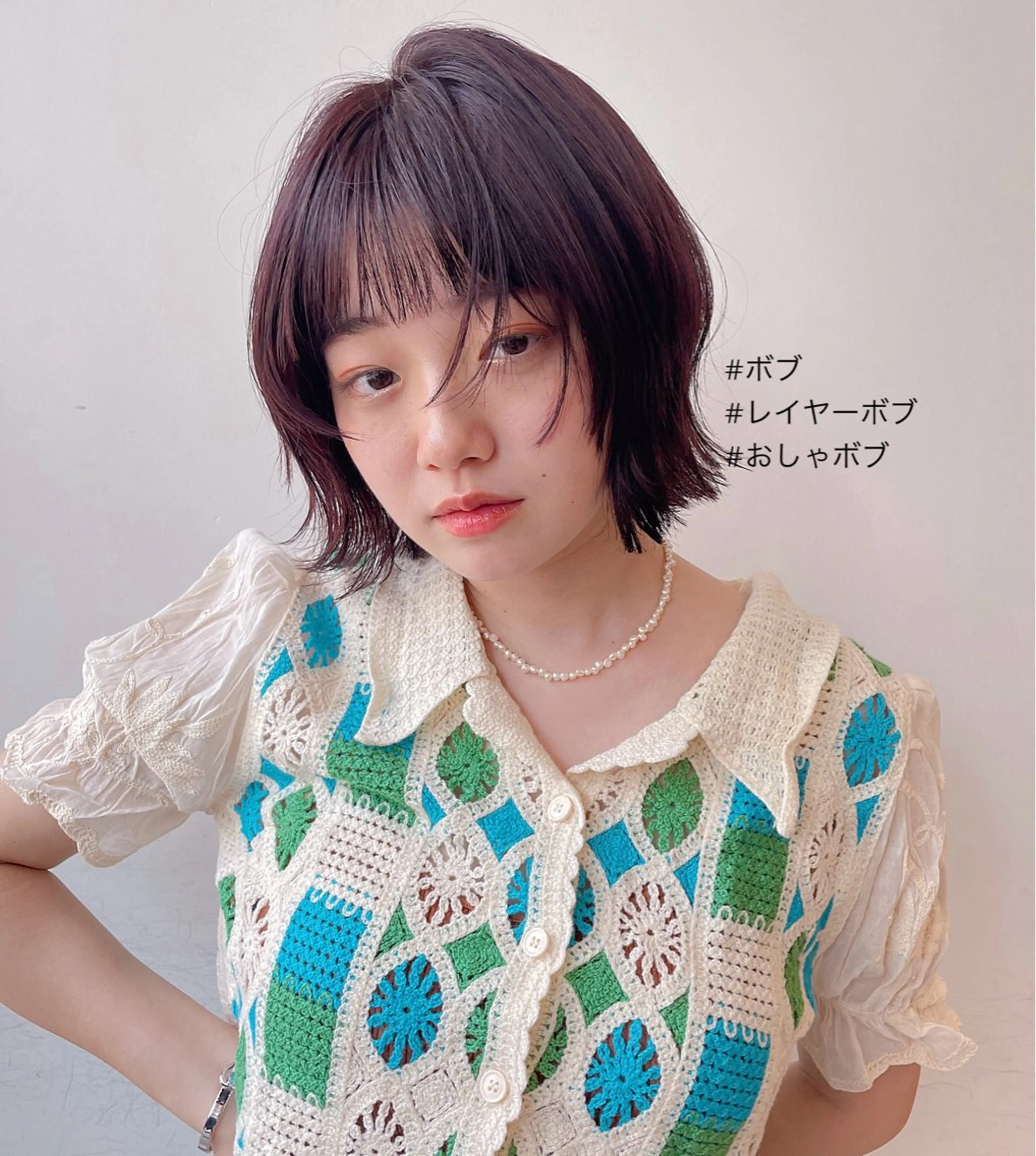 ミディアム ボブレイヤー ボブ レイヤーカット ボブ/ミディアム 親しみやすさ/さくらのヘアスタイル