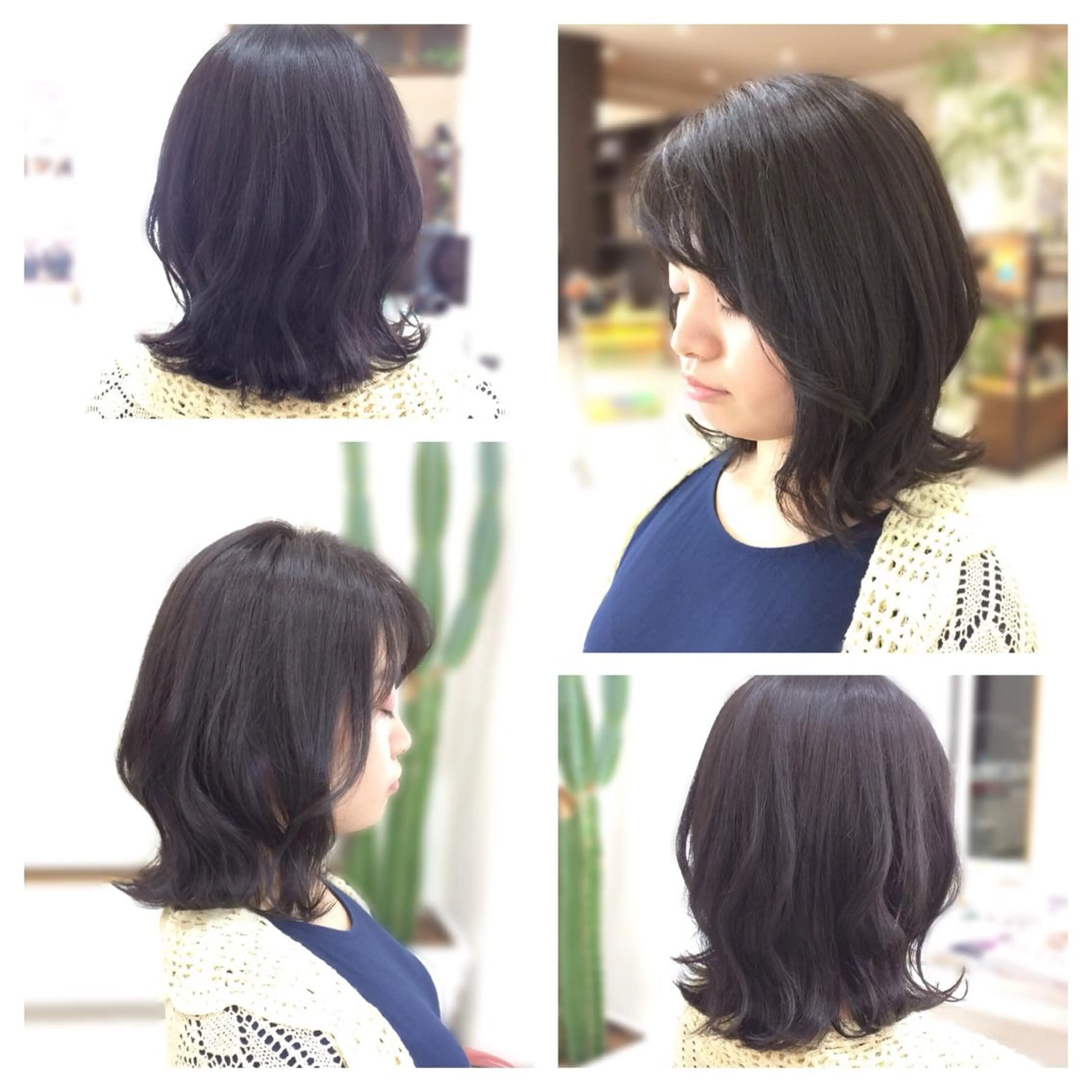 ミディアム 外ハネヘア カット トリートメント ヘッドスパ Hair VERDEのヘアスタイル