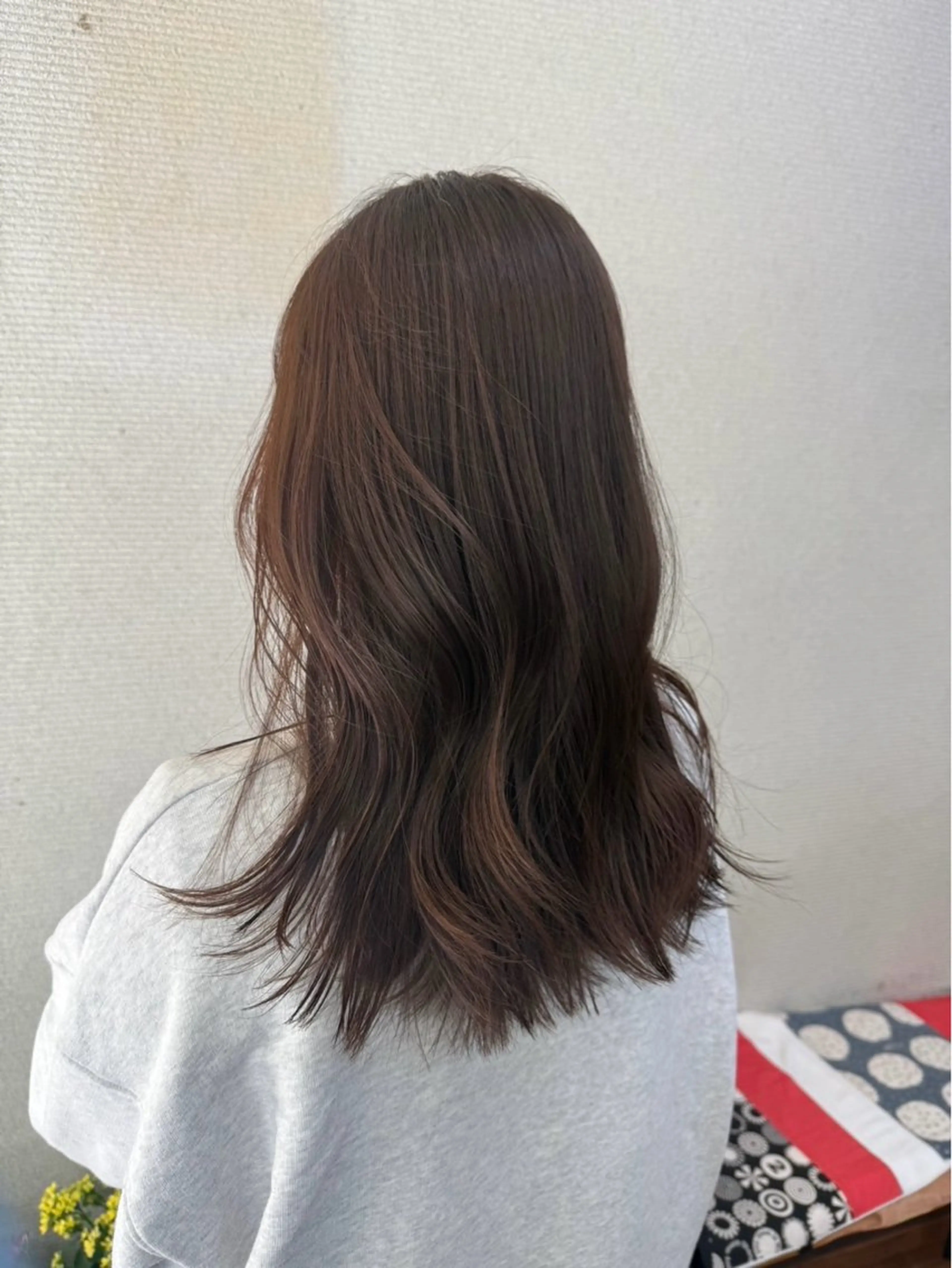 ロング カット ヘアカラー トリートメント 河本 正美のヘアスタイル