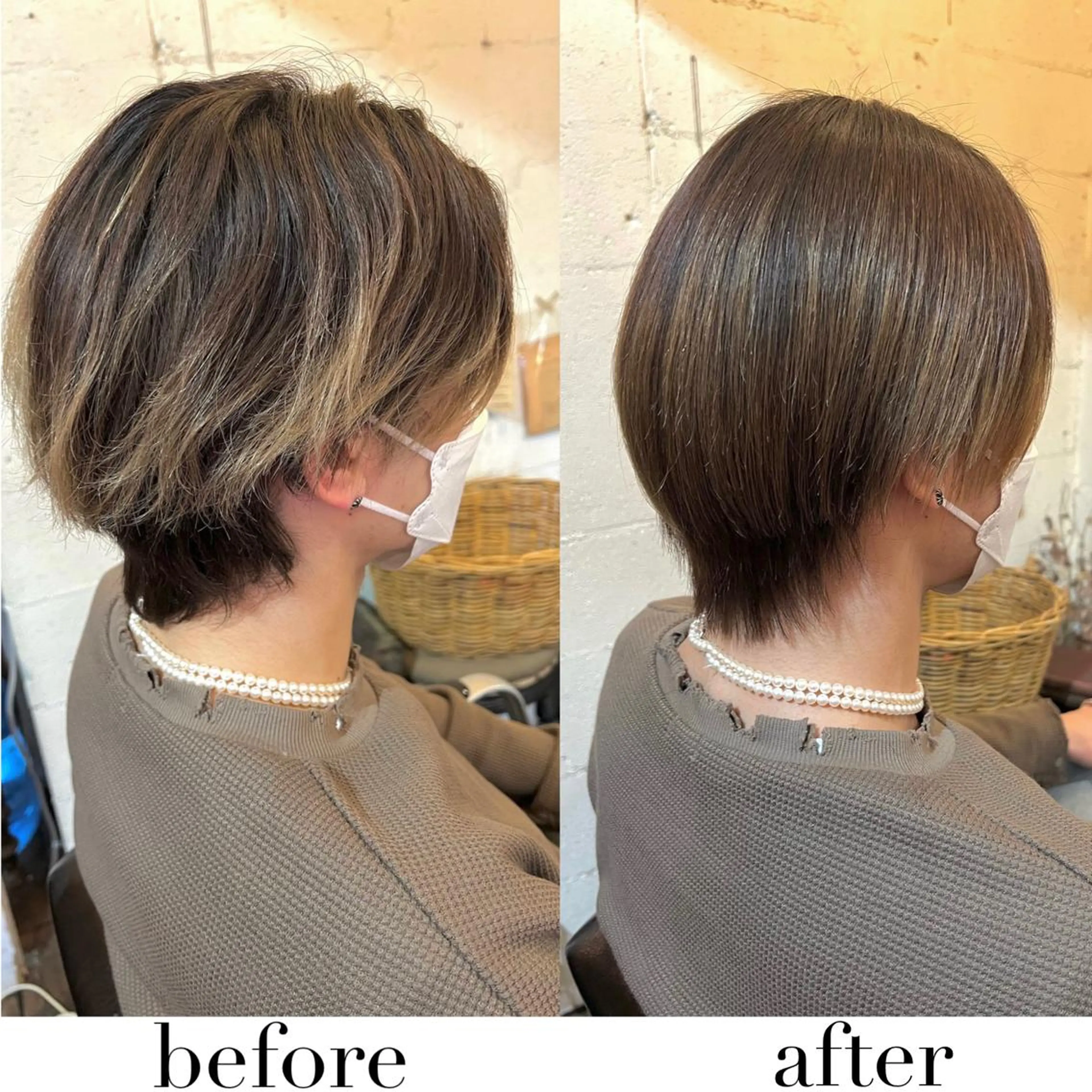 ショート カット 縮毛矯正 トリートメント ヘッドスパ *くせ毛に特化* 【yun】のヘアスタイル