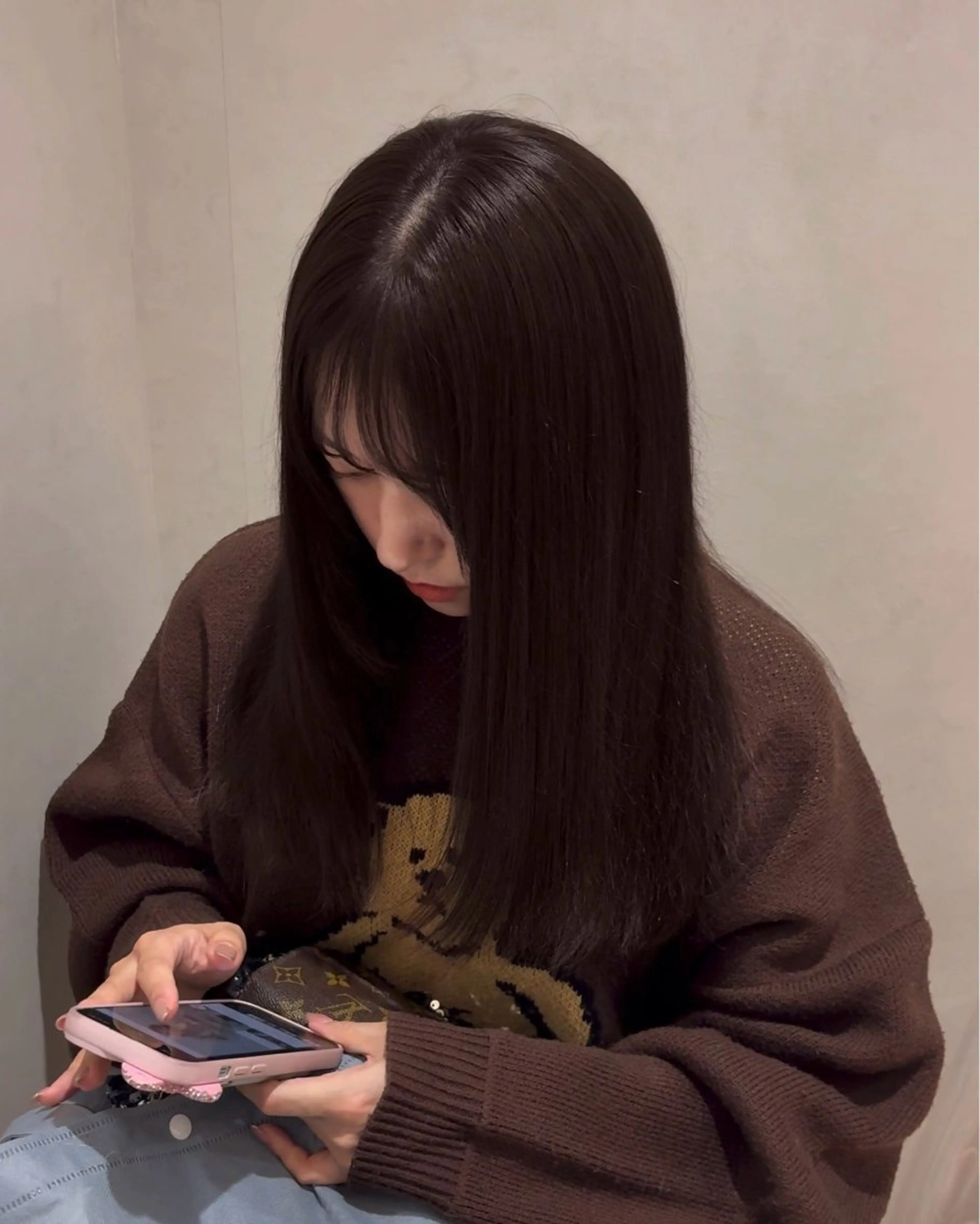 カラー ヘアカラー 🩵福岡ブリーチなし レイヤー/紫音🩵のヘアスタイル