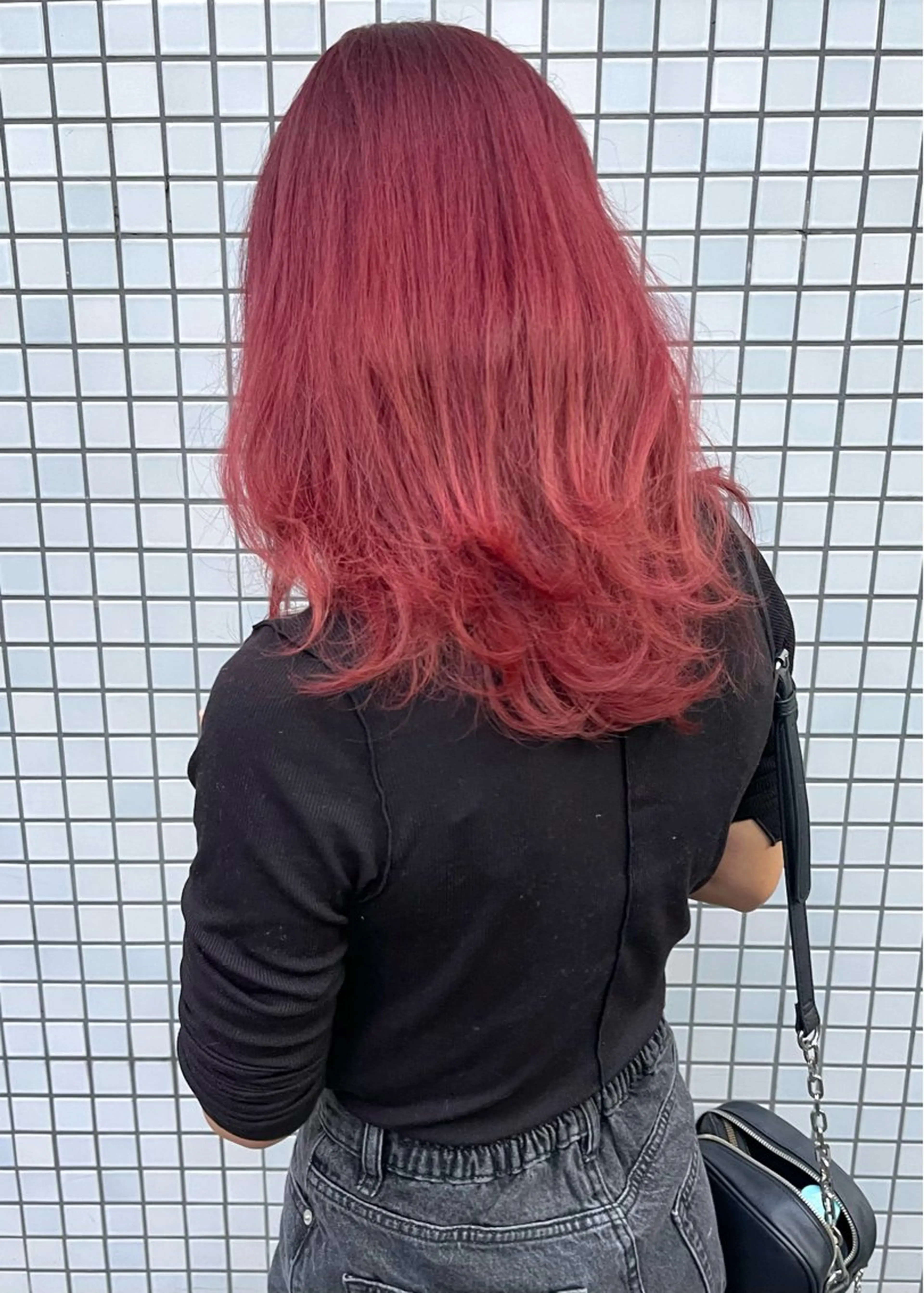 ミディアム カラー レッドカラー カット ヘアカラー トリートメント 田室 和幸のヘアスタイル