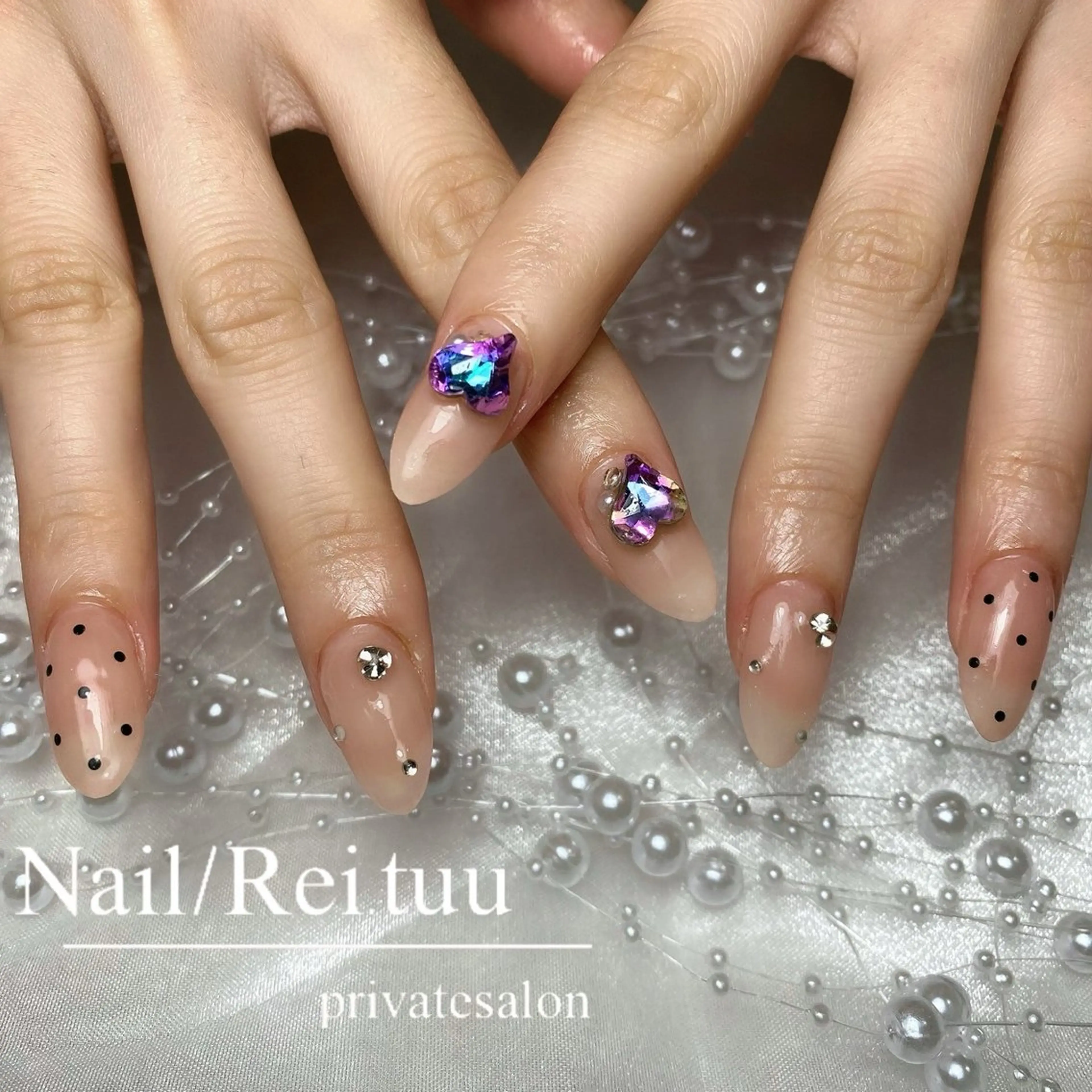 ネイル チークネイル フラッシュネイル フットネイル フレンチネイル グラデーション Nailsalon / Rei.tuuのネイルデザイン