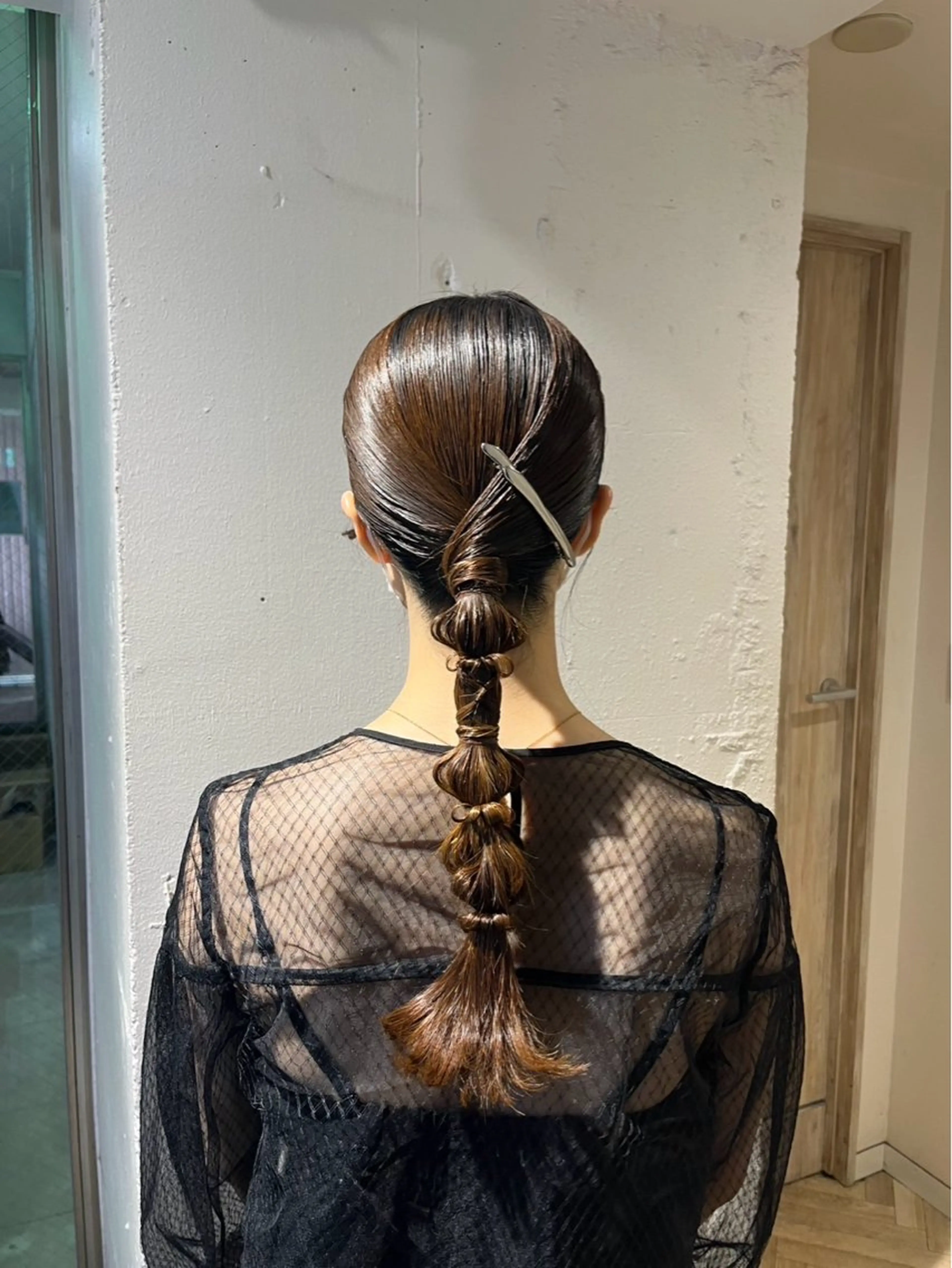 ロング ヘアアレンジ 暖色カラー/ ストレート/くるみのヘアスタイル