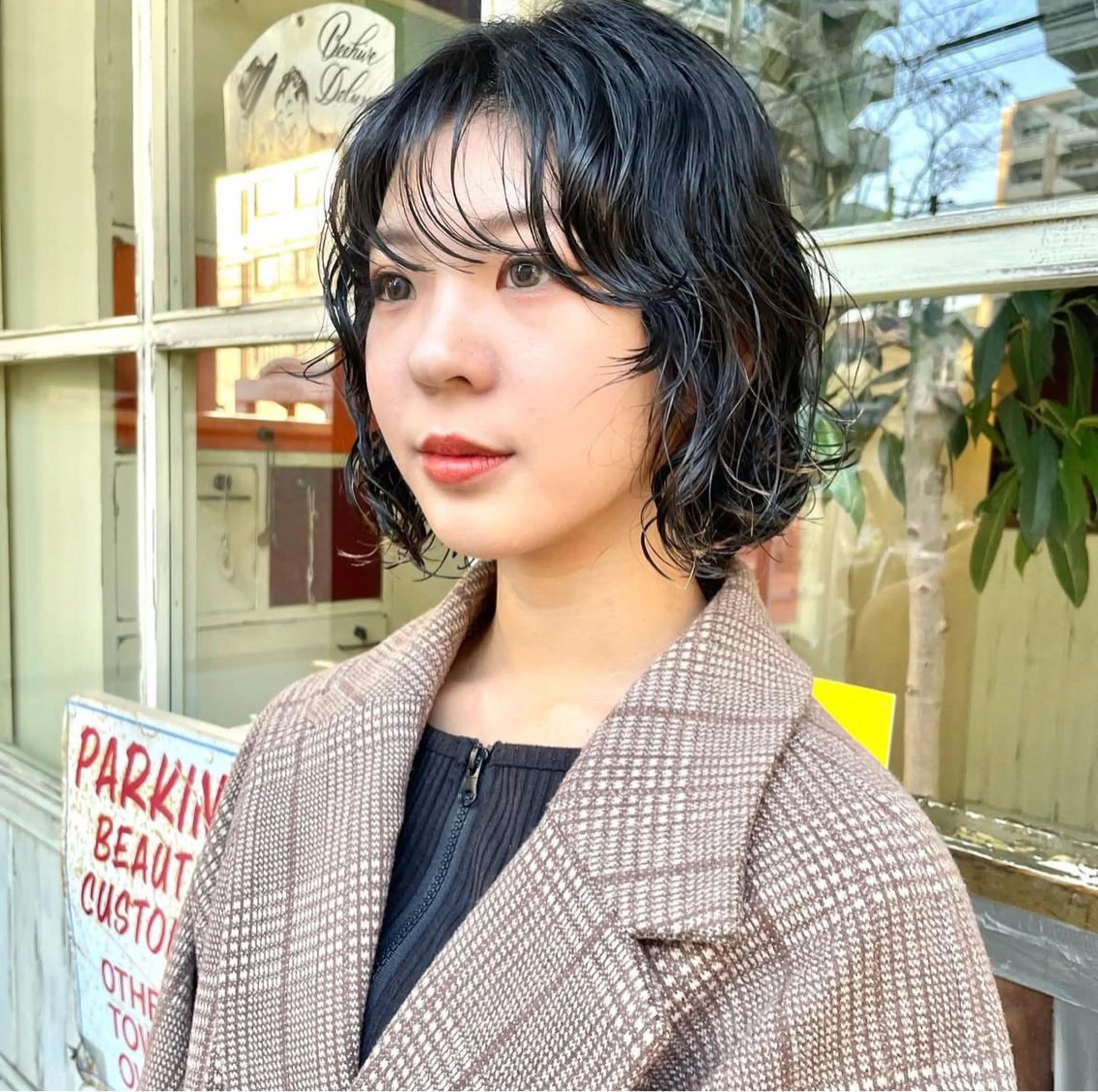 ショート パーマ ボブ sourire 西大分所属・Sourire西大分 ☘️いけだ あおいのヘアスタイル