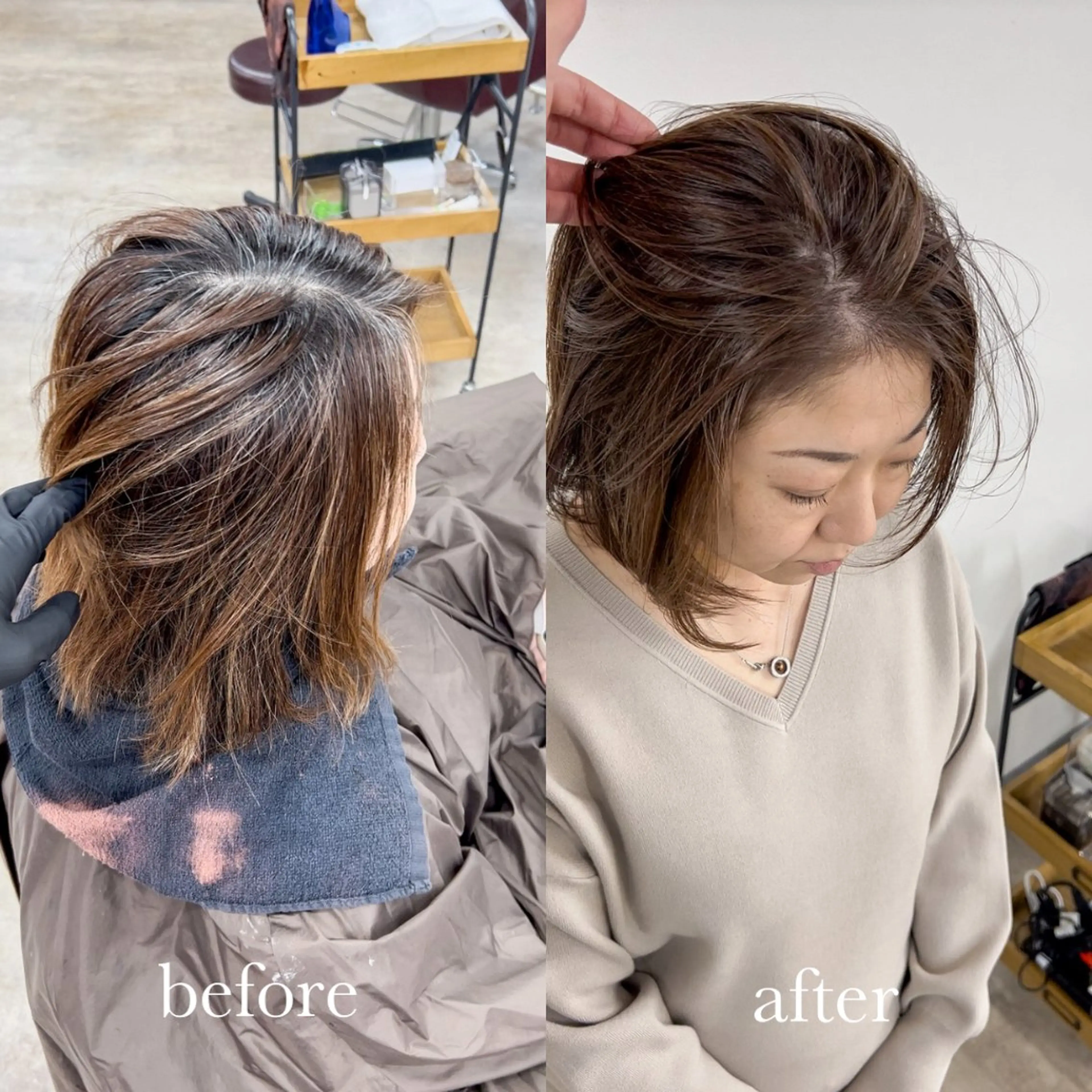 ショート ヘアカラー トリートメント 🥇近藤 恭輔🥇 Recharme新保のヘアスタイル