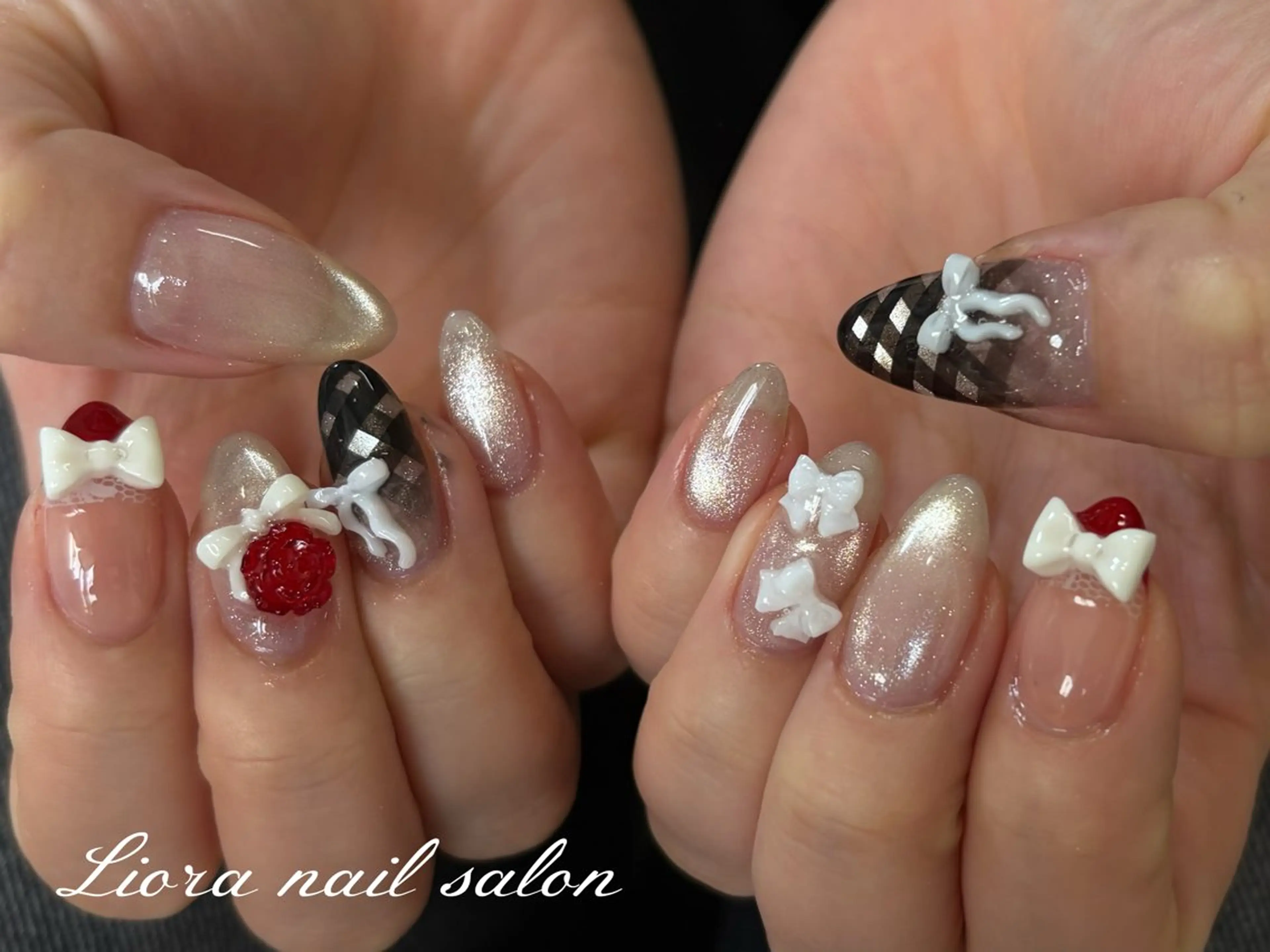 ネイル チークネイル フットネイル フレンチネイル ジェルネイル ガーリー ハンドネイル Liora nail スカルプ専門店のネイルデザイン