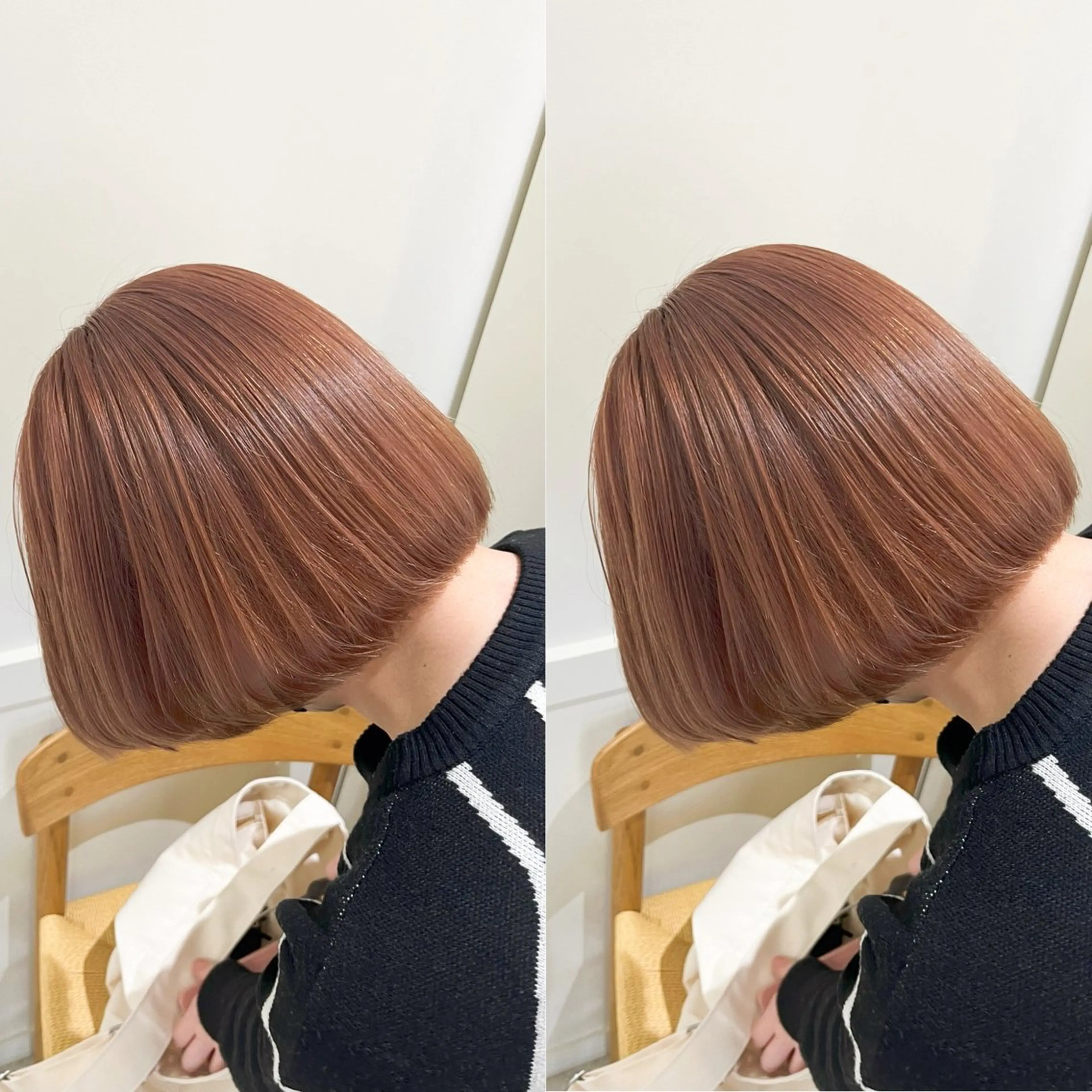 カラー ブリーチ オレンジ 全席個室美容室 髪質改善/レイヤーのヘアスタイル