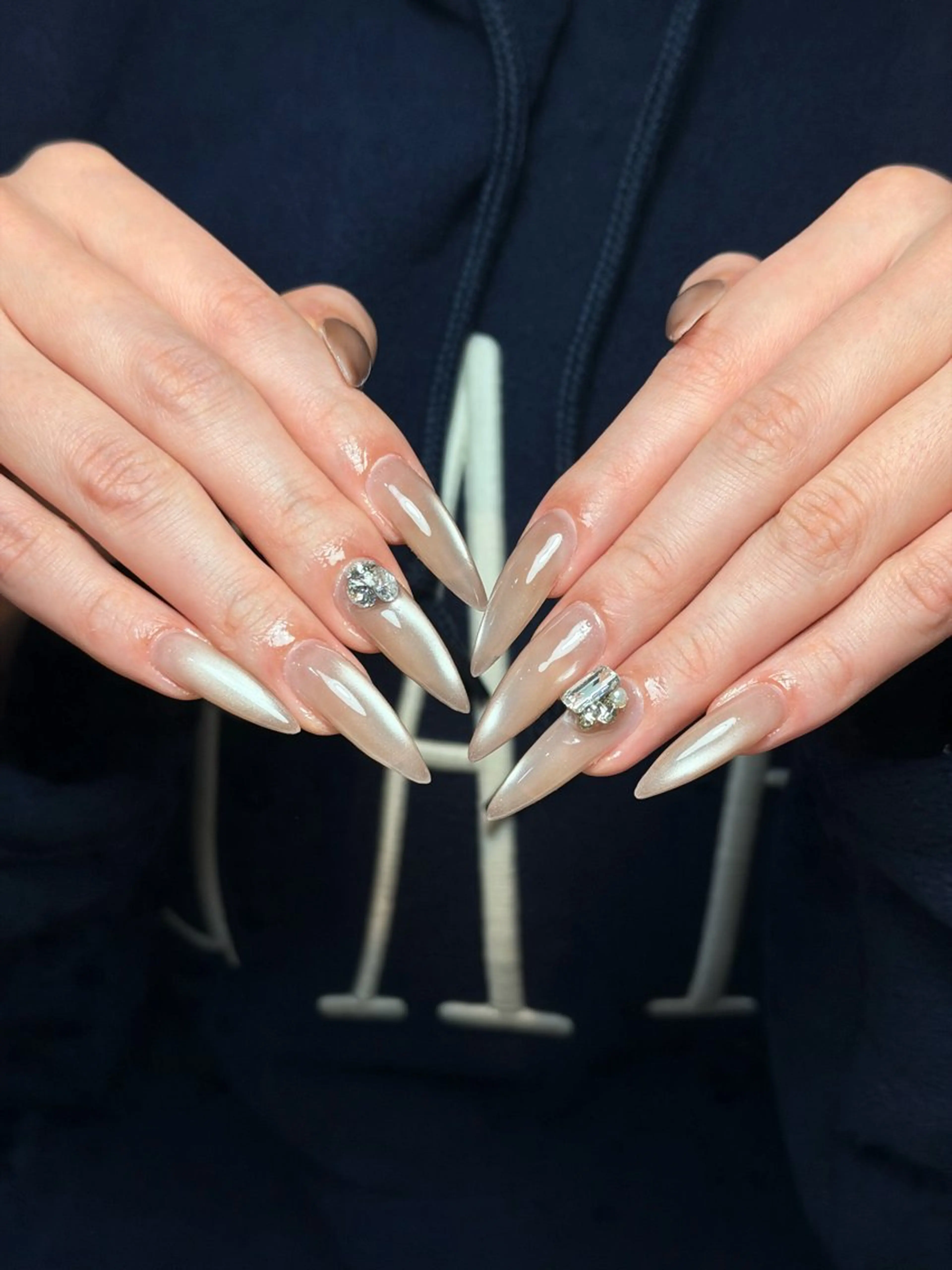 ネイル フレンチネイル グラデーション 韓国ネイル マグネットネイル シンプルネイル CoMo Nailのネイルデザイン