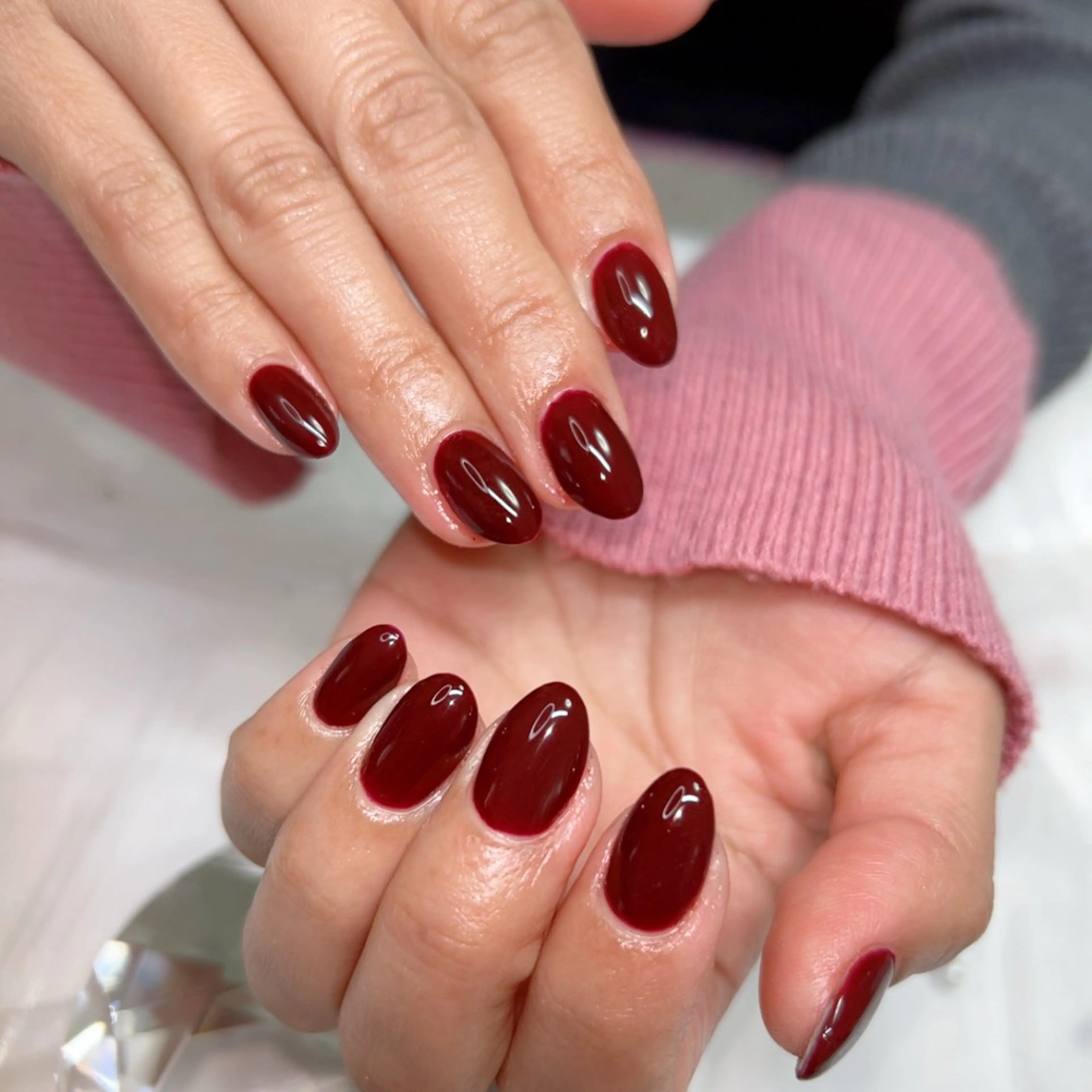 ネイル オーロラネイル ミラーネイル オフィスネイル ワンカラーネイル シンプルネイル ハンドネイル Cute Tips nailのネイルデザイン