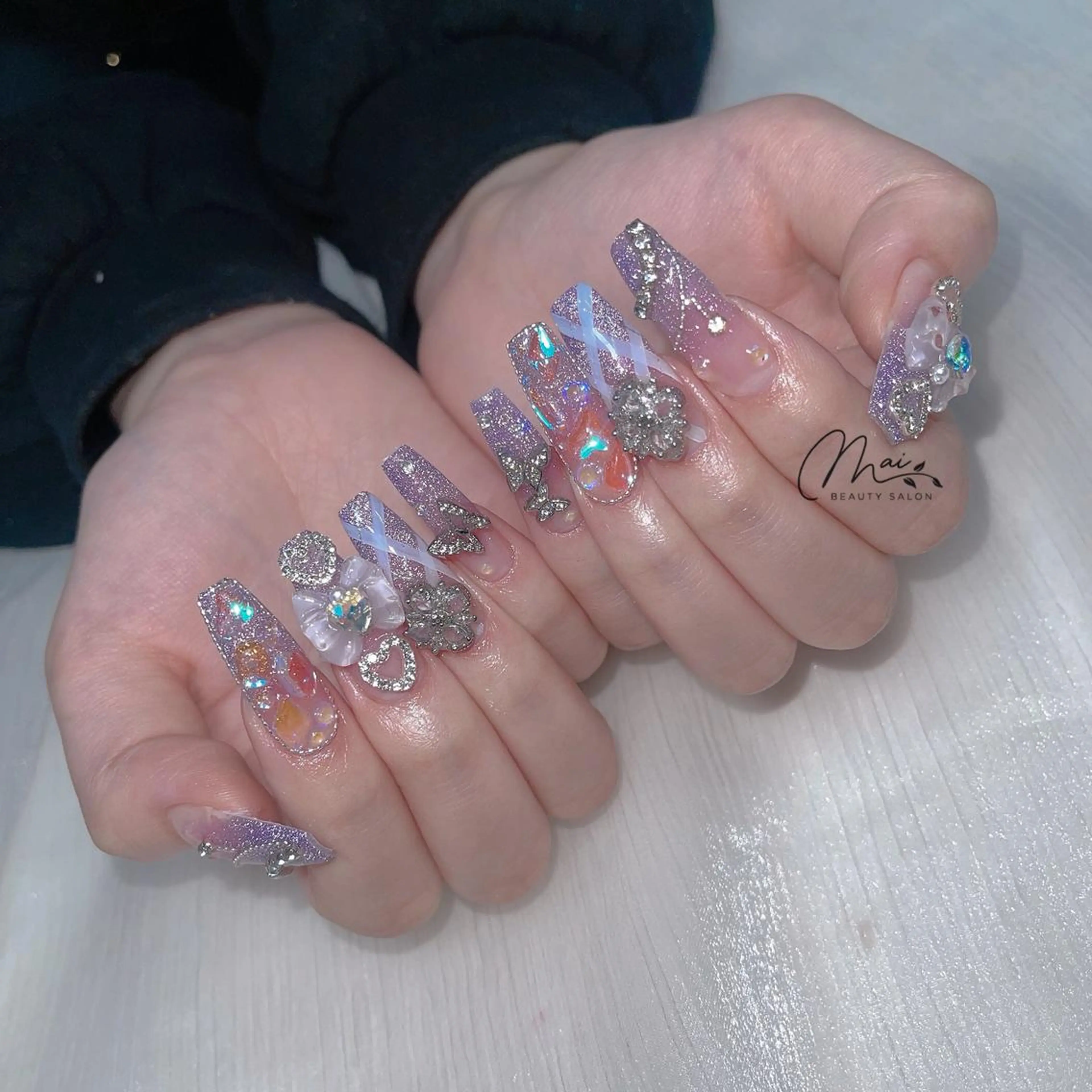 【スカルプ長さ出し】持ち込み◎ アート・パーツ付け放題 ¥16980の写真