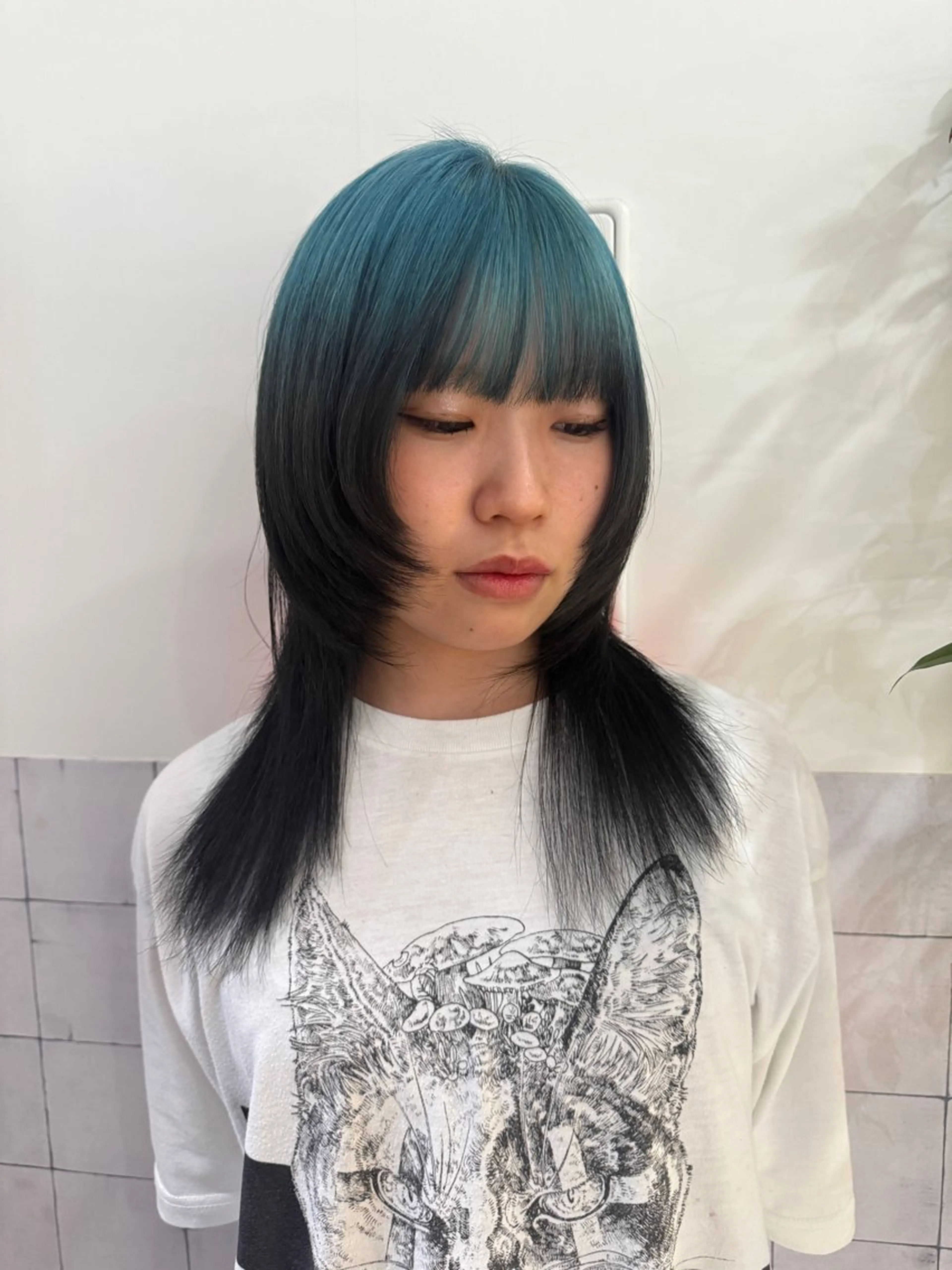 セミロング ヘアカラー 似合わせスタイル☁️ 堀内志茉🍀のヘアスタイル