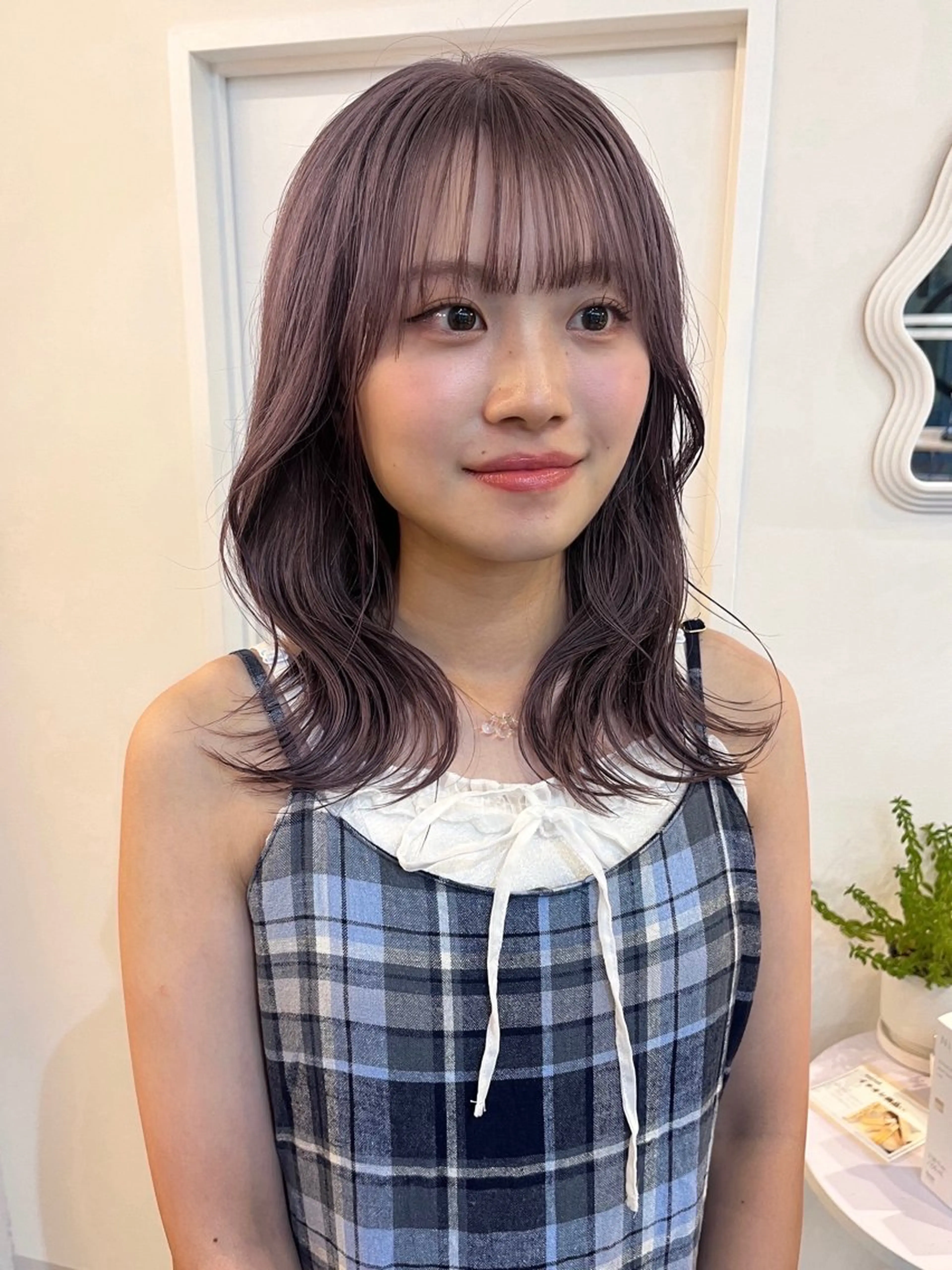 セミロング カラー レイヤーカット/韓国 ヘア/ honokaのヘアスタイル