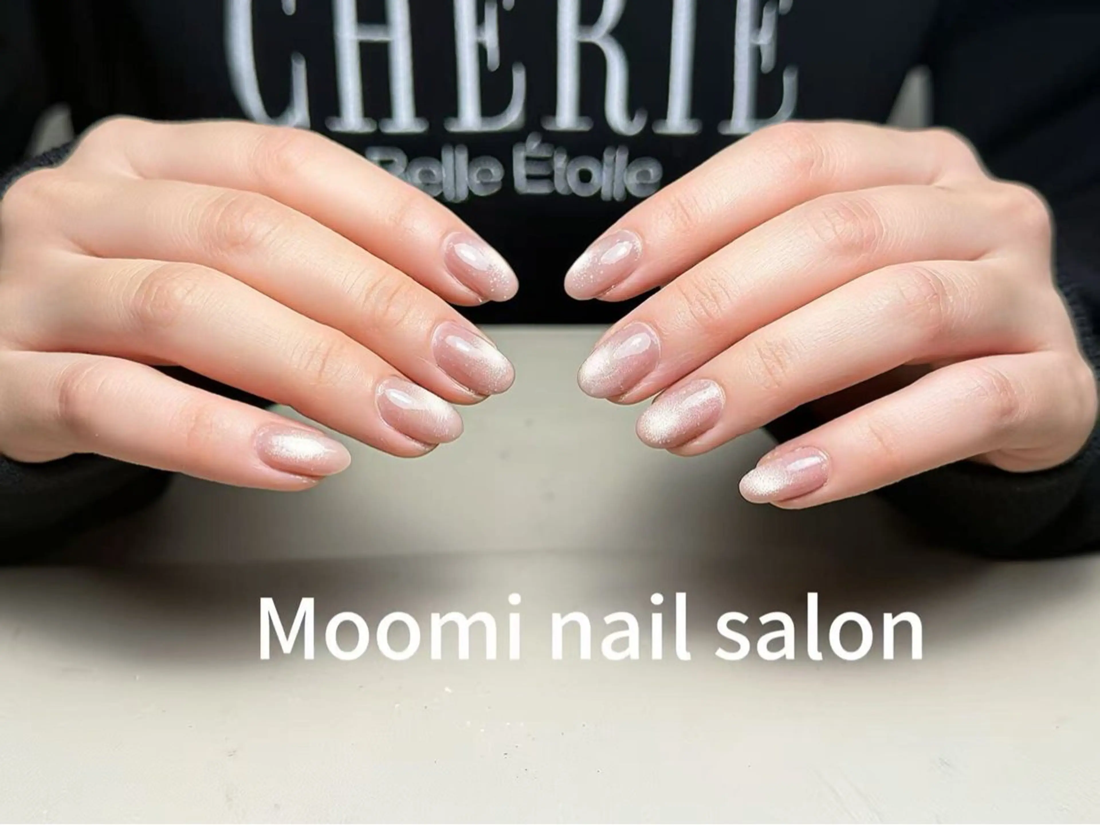 ネイル チークネイル フレンチネイル ジェルネイル グラデーション ハート ハンドネイル moomi nail スカルプ専門のネイルデザイン