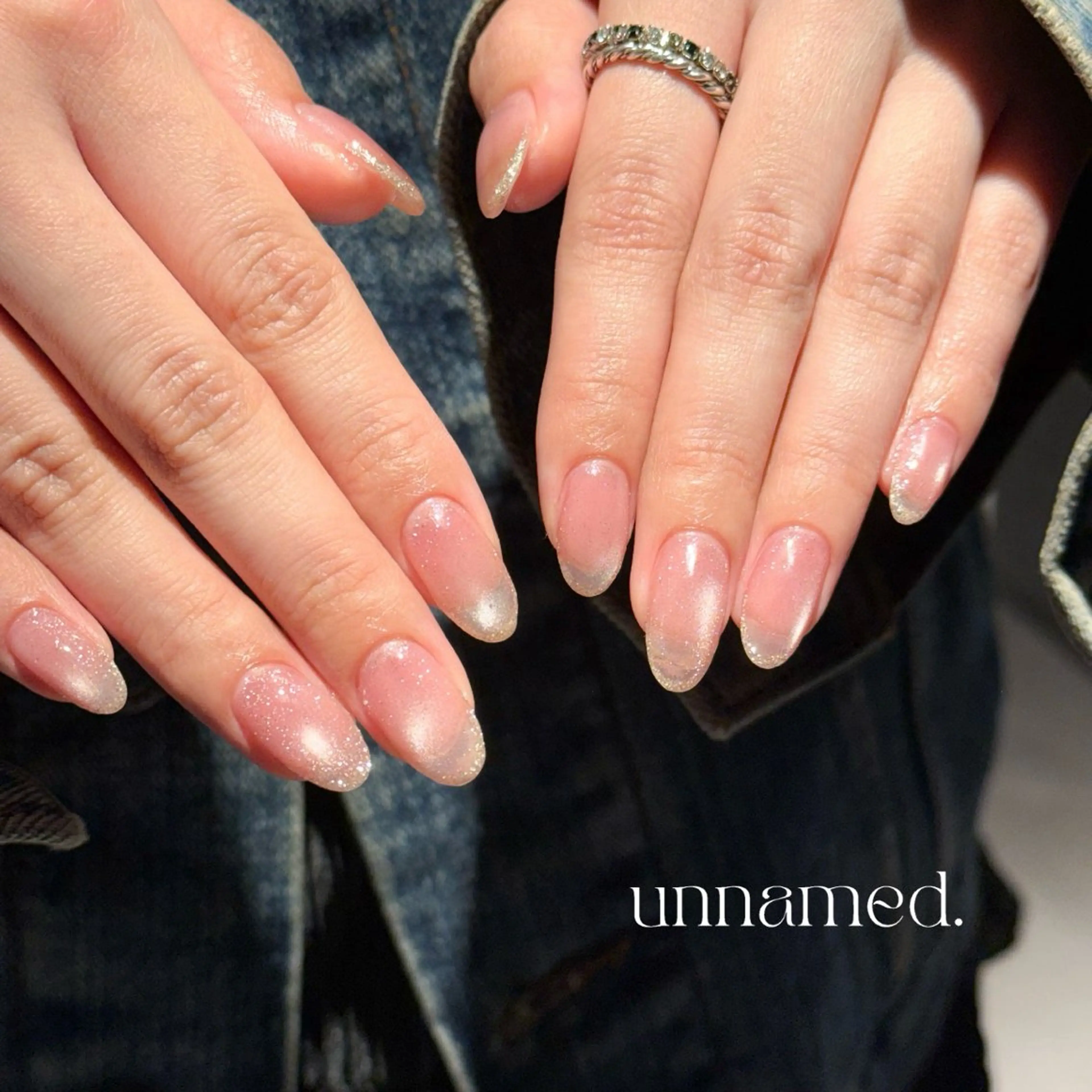 ネイル フレンチネイル ラメ(グリッター) ハンドネイル unnamed. Kurumiのネイルデザイン