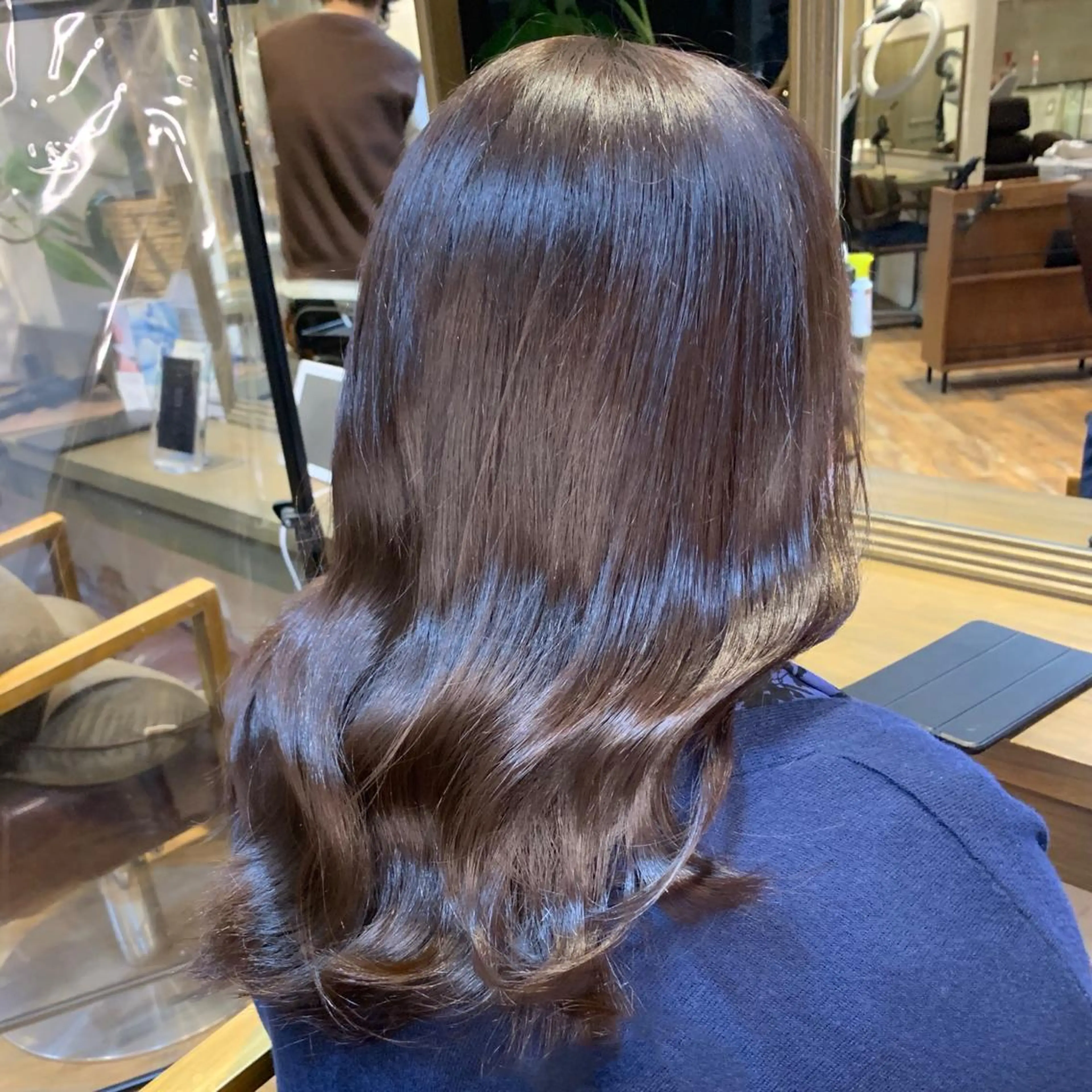 セミロング カラー ✨️美髪矯正×似合わ せ艶カラー✨藤田透のヘアスタイル
