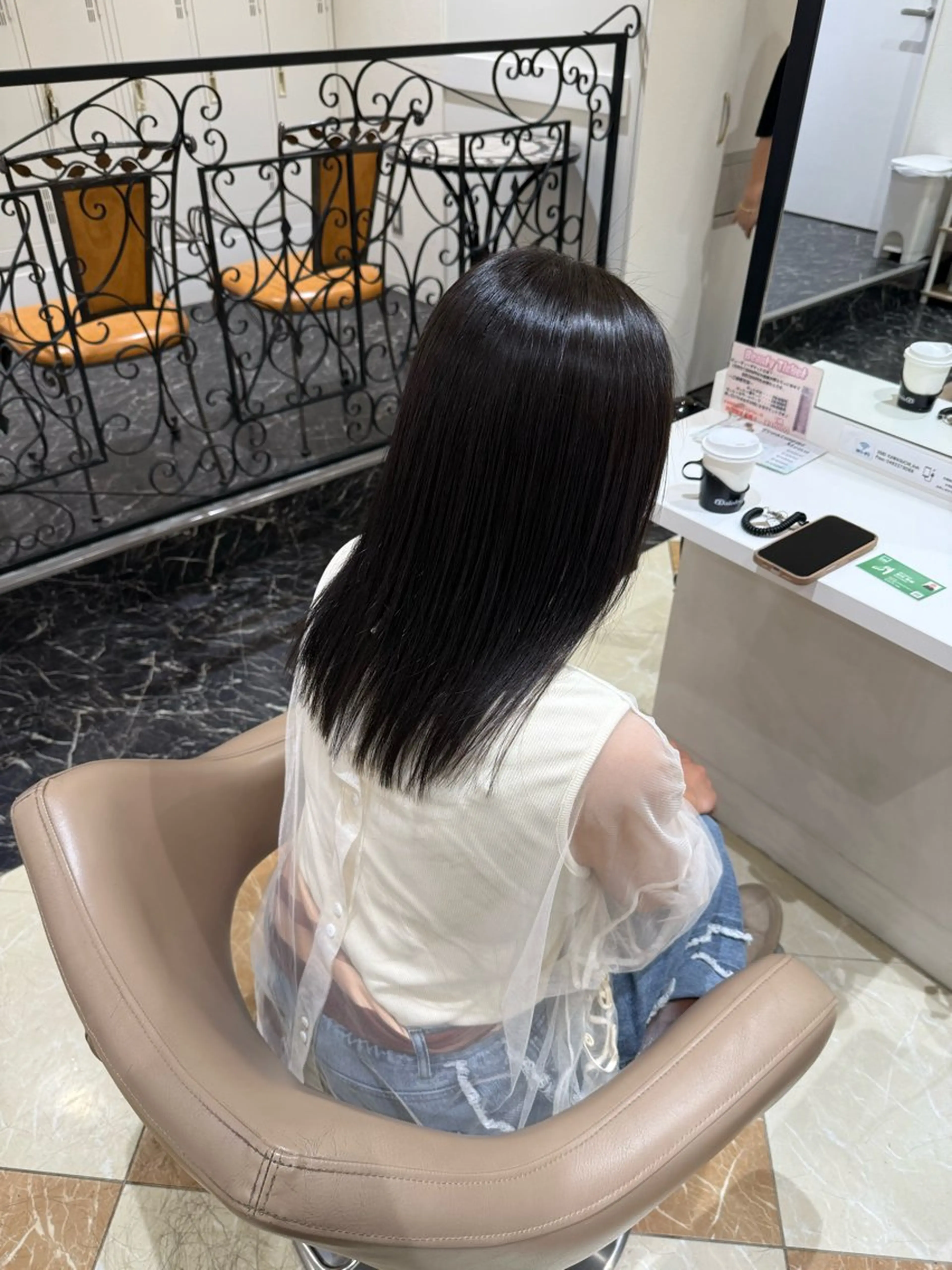 ミディアム 髪質改善 縮毛矯正 トリートメント カット 縮毛矯正 トリートメント 髪質改善カラー/店長 宮内秀峰のヘアスタイル