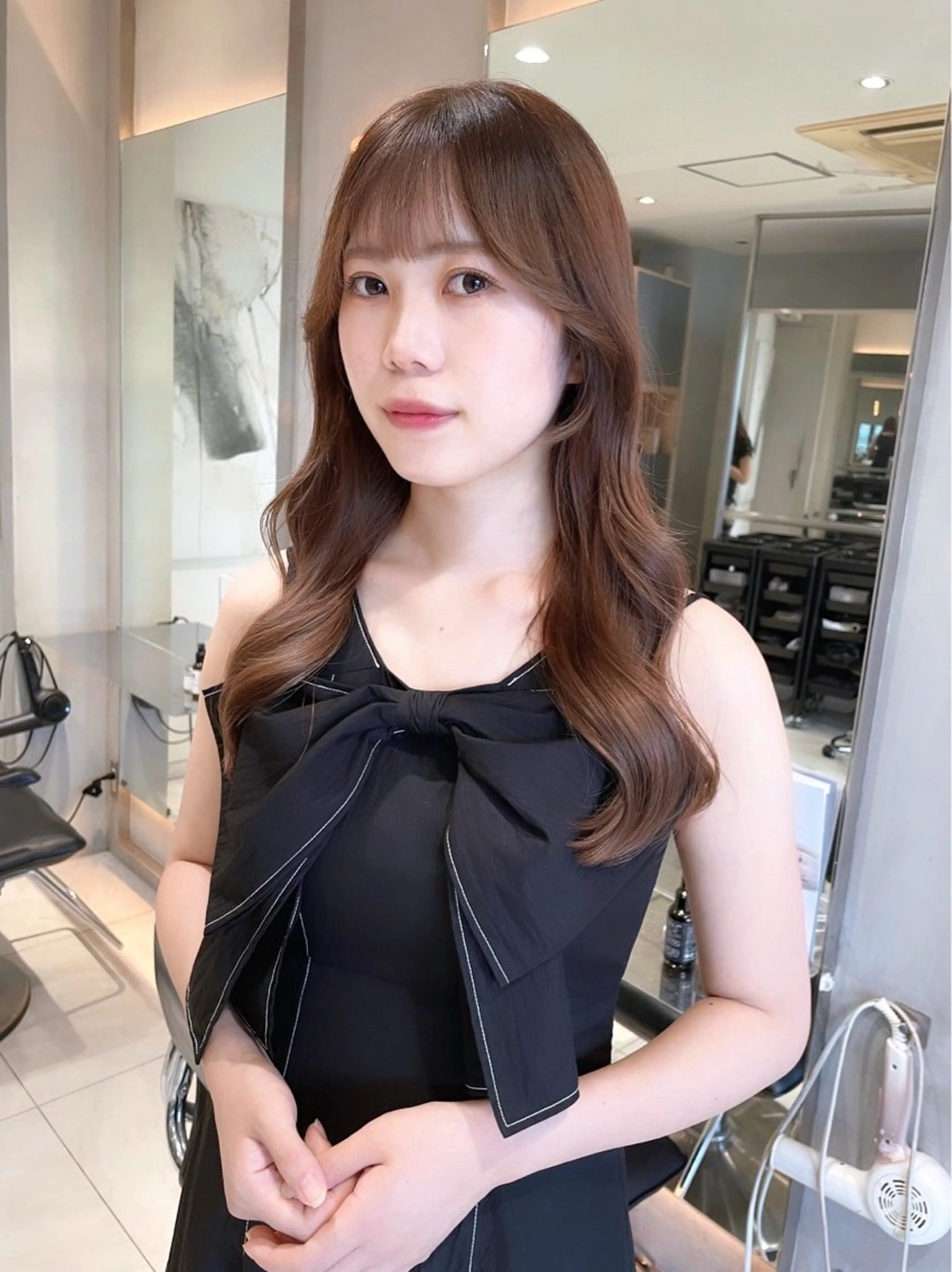 ロング カラー カット ヘアカラー ワンホン/韓国ヘア 🤍amiのヘアスタイル