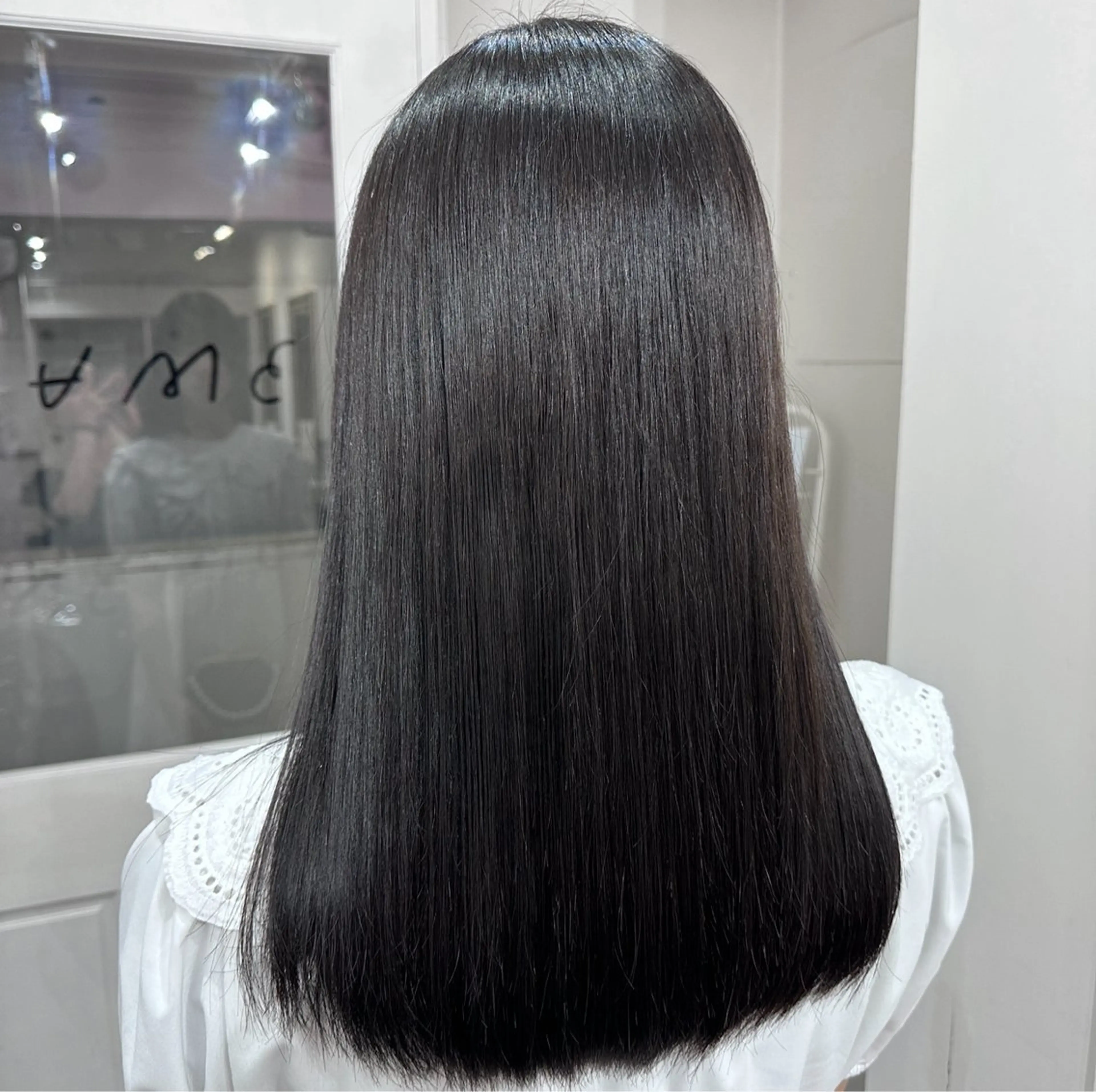 ミディアム カラー 縮毛矯正 トリートメント ハイトーン/ウルフ /エクステ/ましろのヘアスタイル