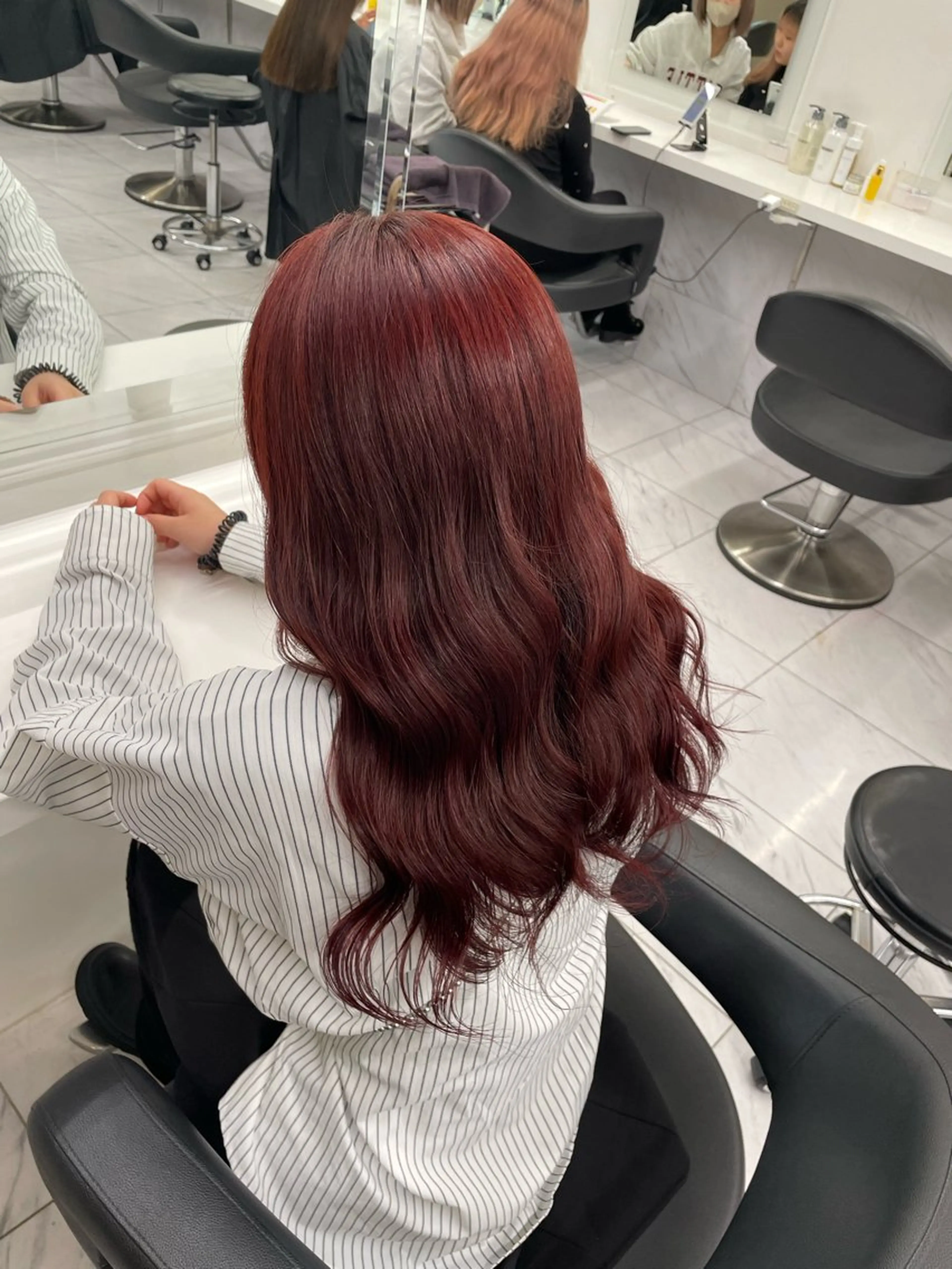 ロング カラー ヘアアレンジ ヘアカラー トリートメント ヘアセット 💗横浜美容室 💗HARUNAのヘアスタイル
