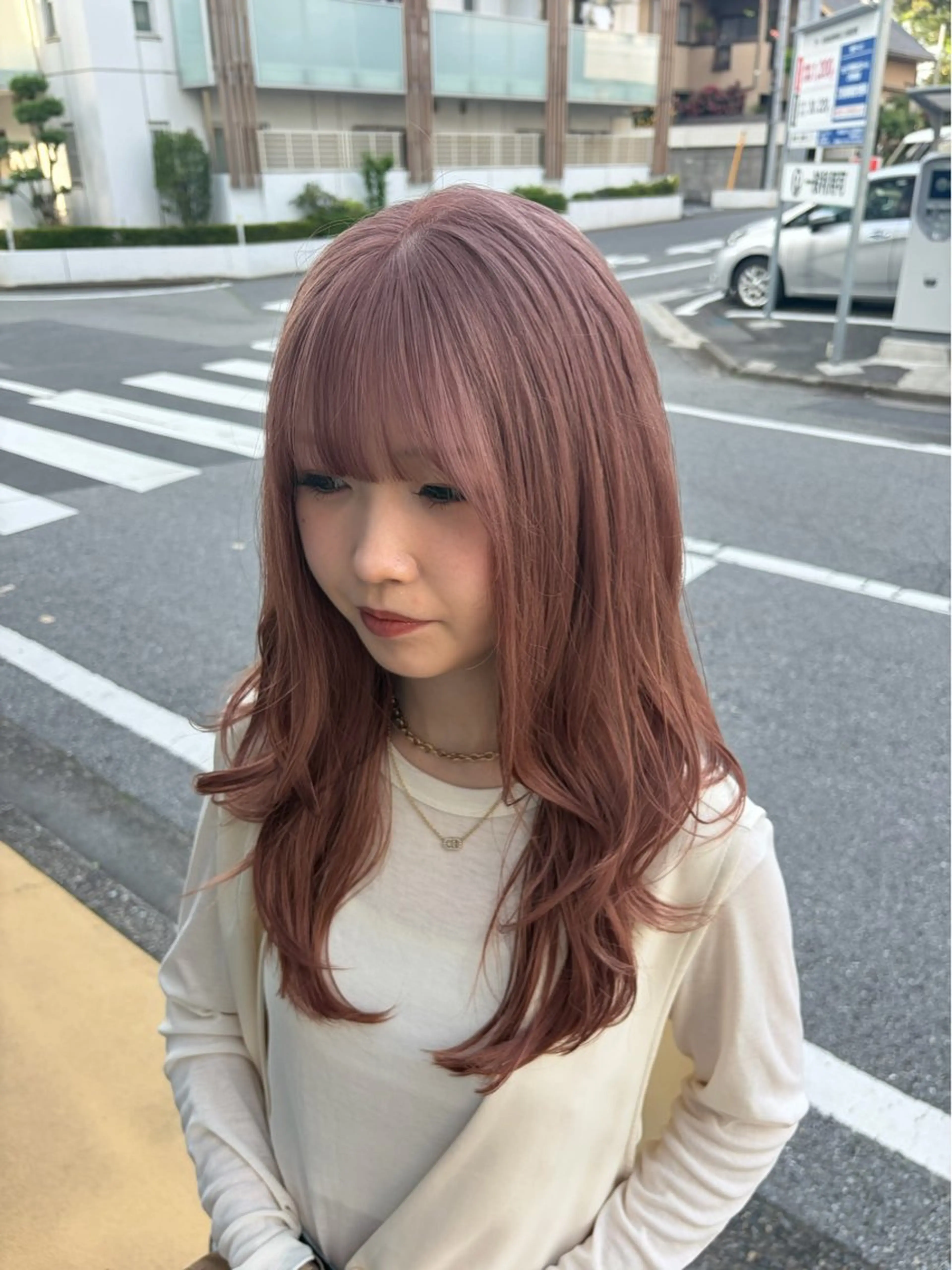 ロング ヘアカラー mihane fit hueのヘアスタイル