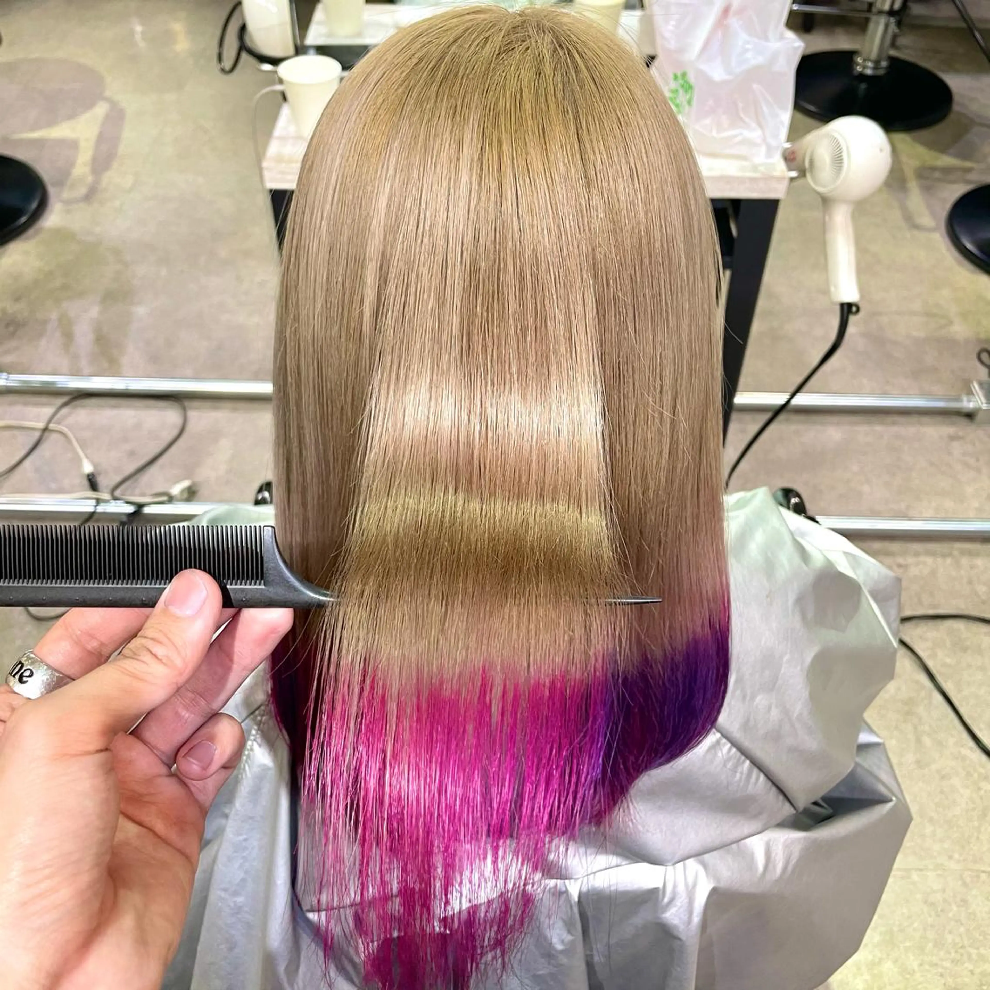 ミディアム カラー ブリーチ 髪質改善 トリートメント 髪質改善/ブリーチ /長山遼太郎のヘアスタイル