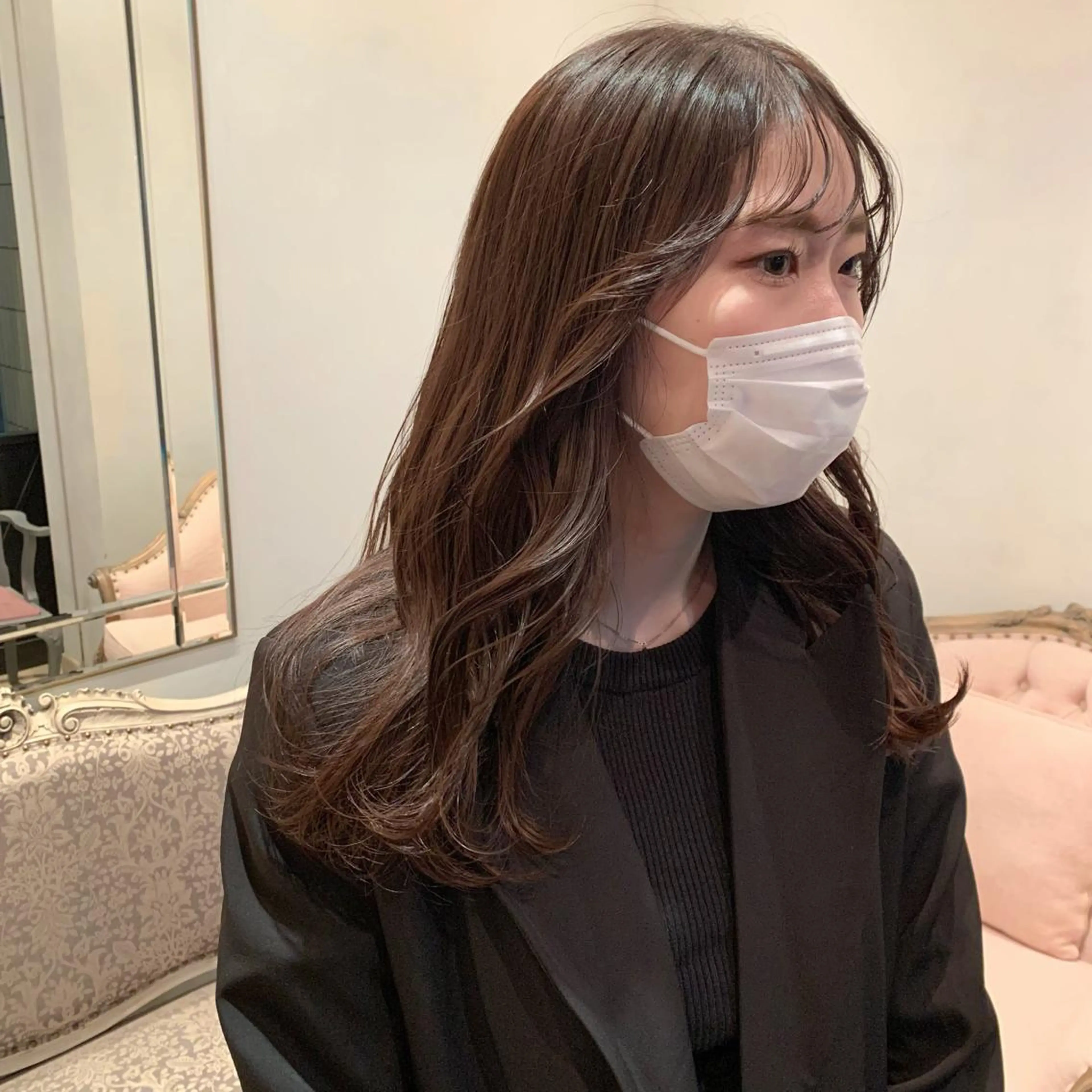ロング カラー カット ヘアカラー SAKINO. ベージュカラーのヘアスタイル