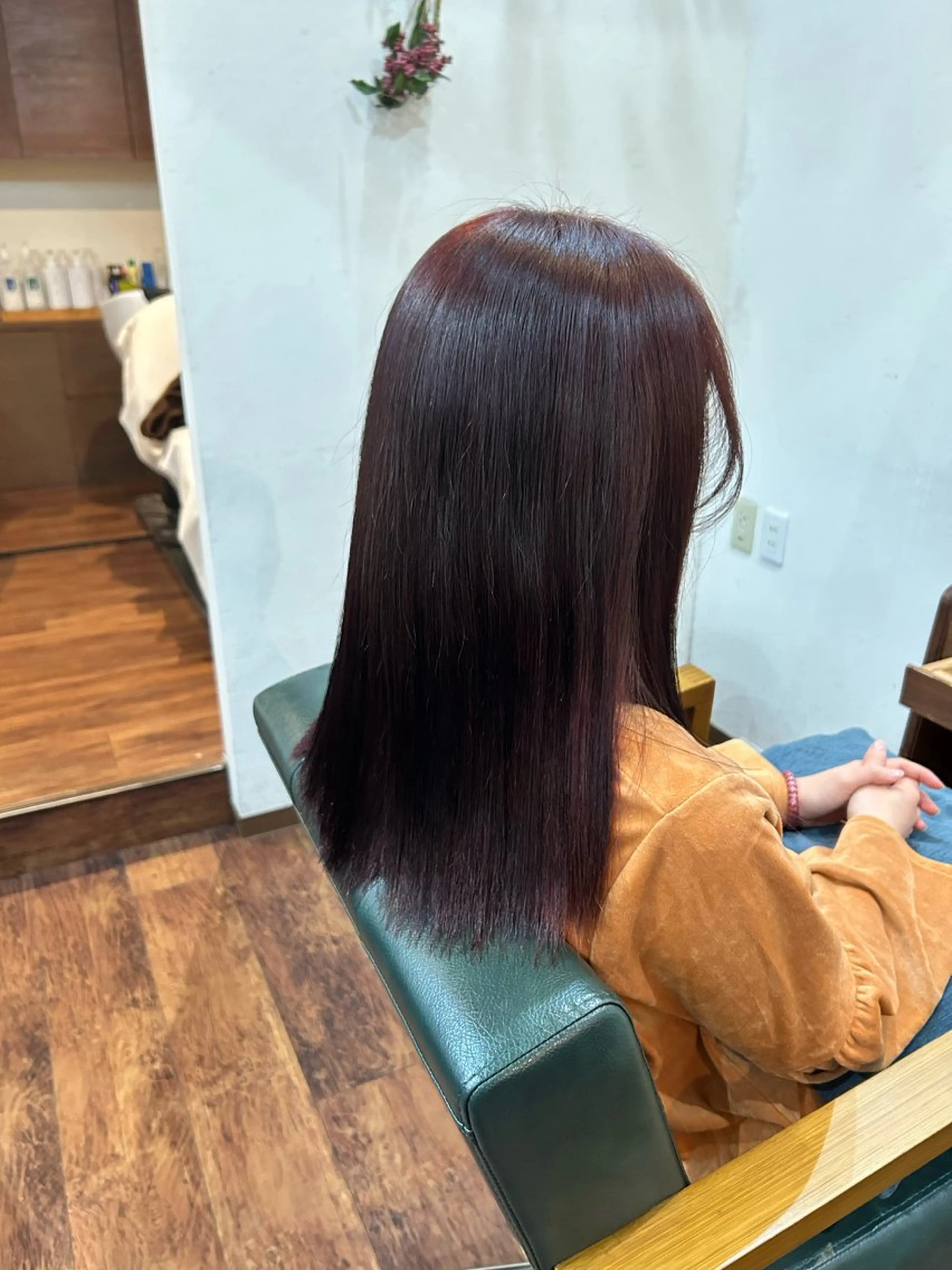 セミロング カラー ピンクカラー story 増田 わかなのヘアスタイル