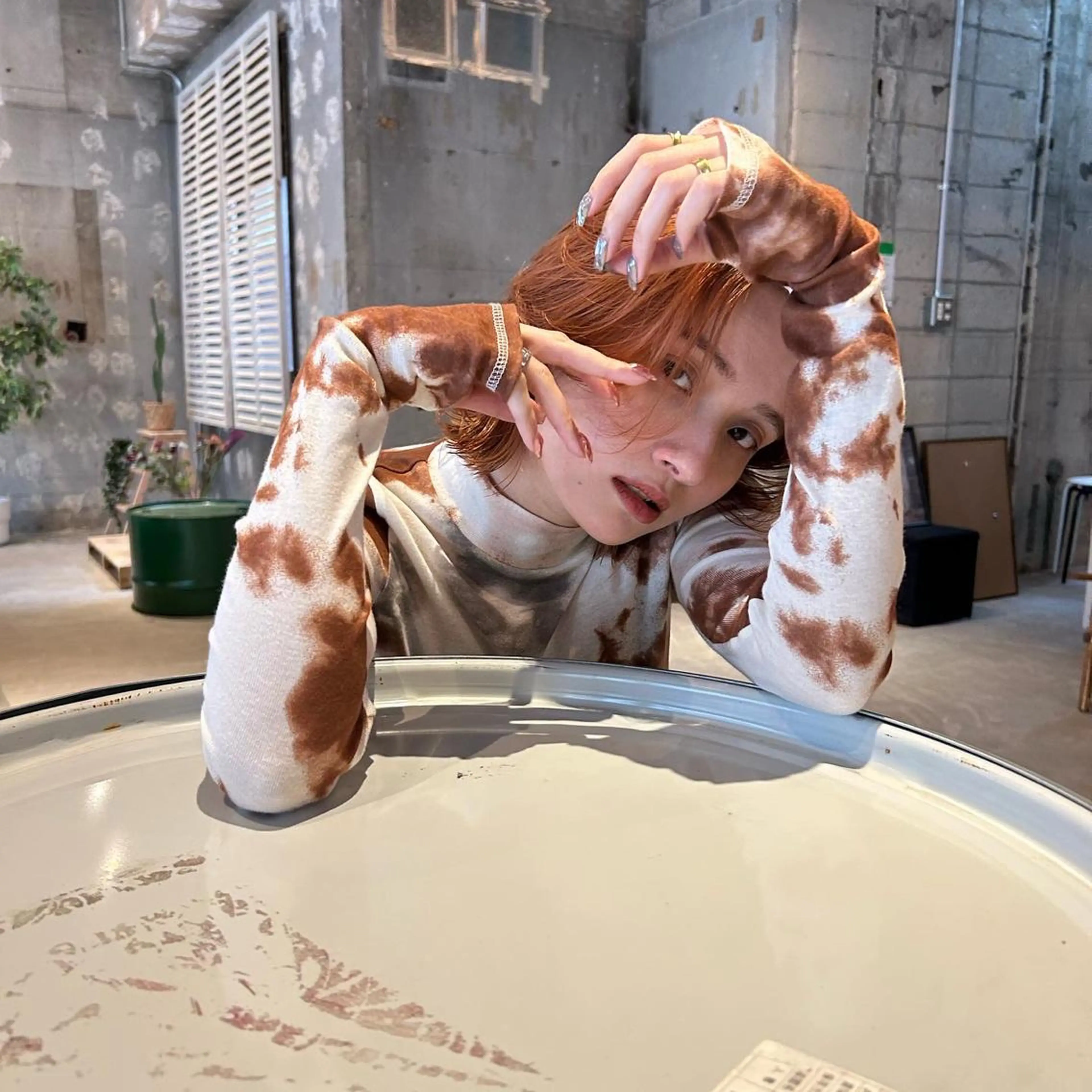 ミディアム カラー カット ヘアカラー トリートメント 一ノ瀬 暁のヘアスタイル