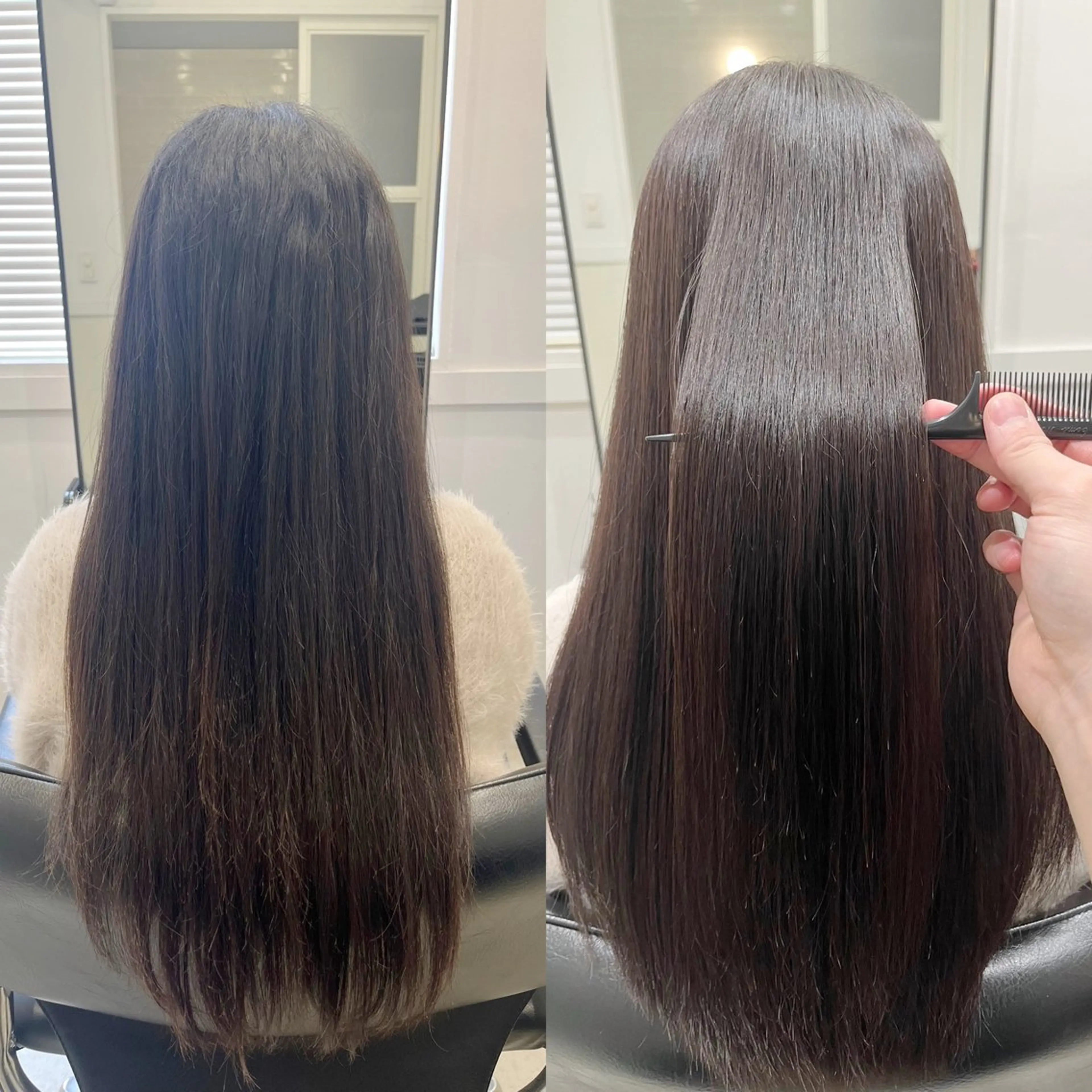 ロング 全席個室美容室 縮毛矯正/レイヤーのヘアスタイル