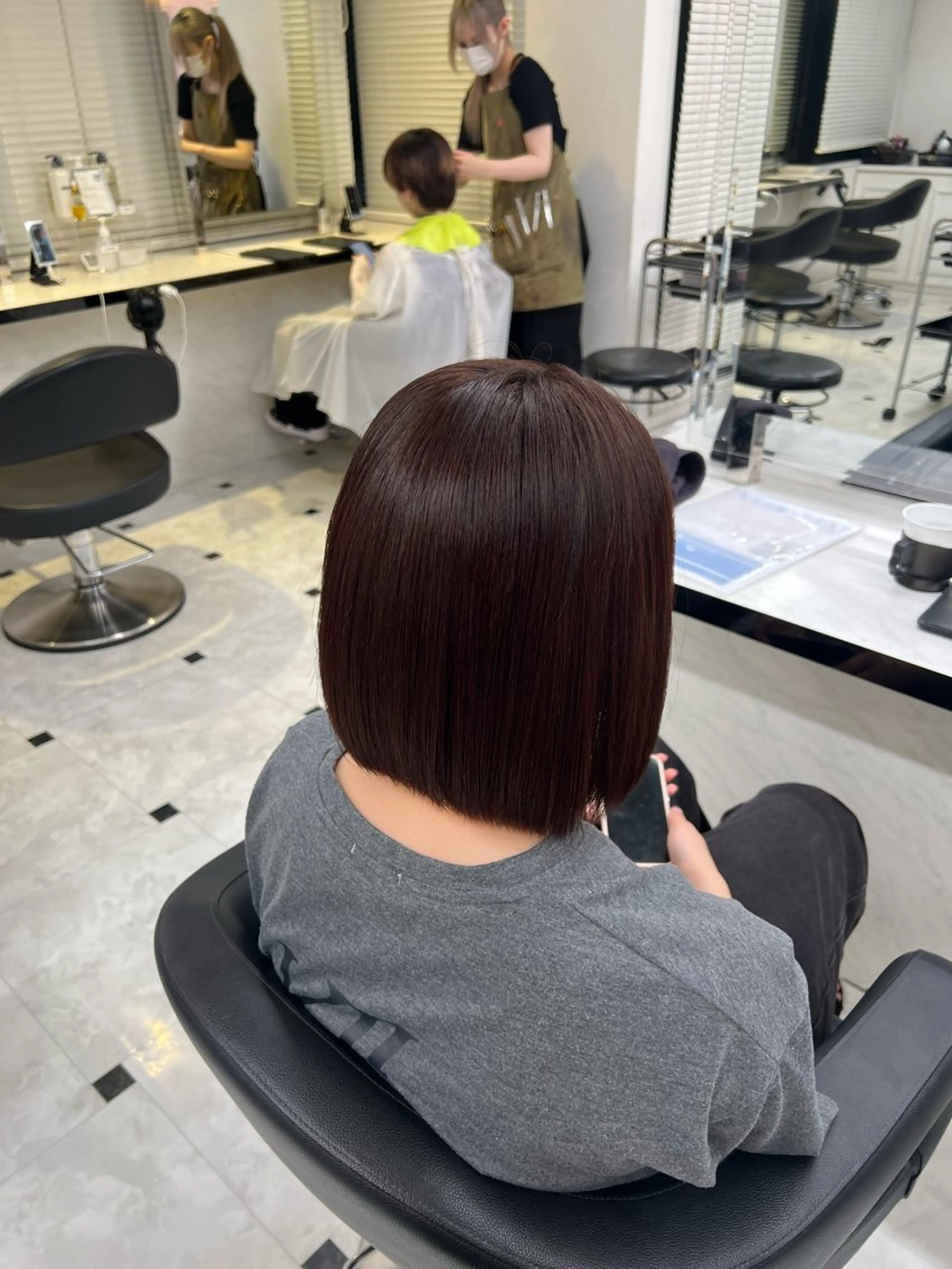 ショート カラー ダブルカラー 髪質改善 韓国風グレージュ 🤍たくみ🤍のヘアスタイル