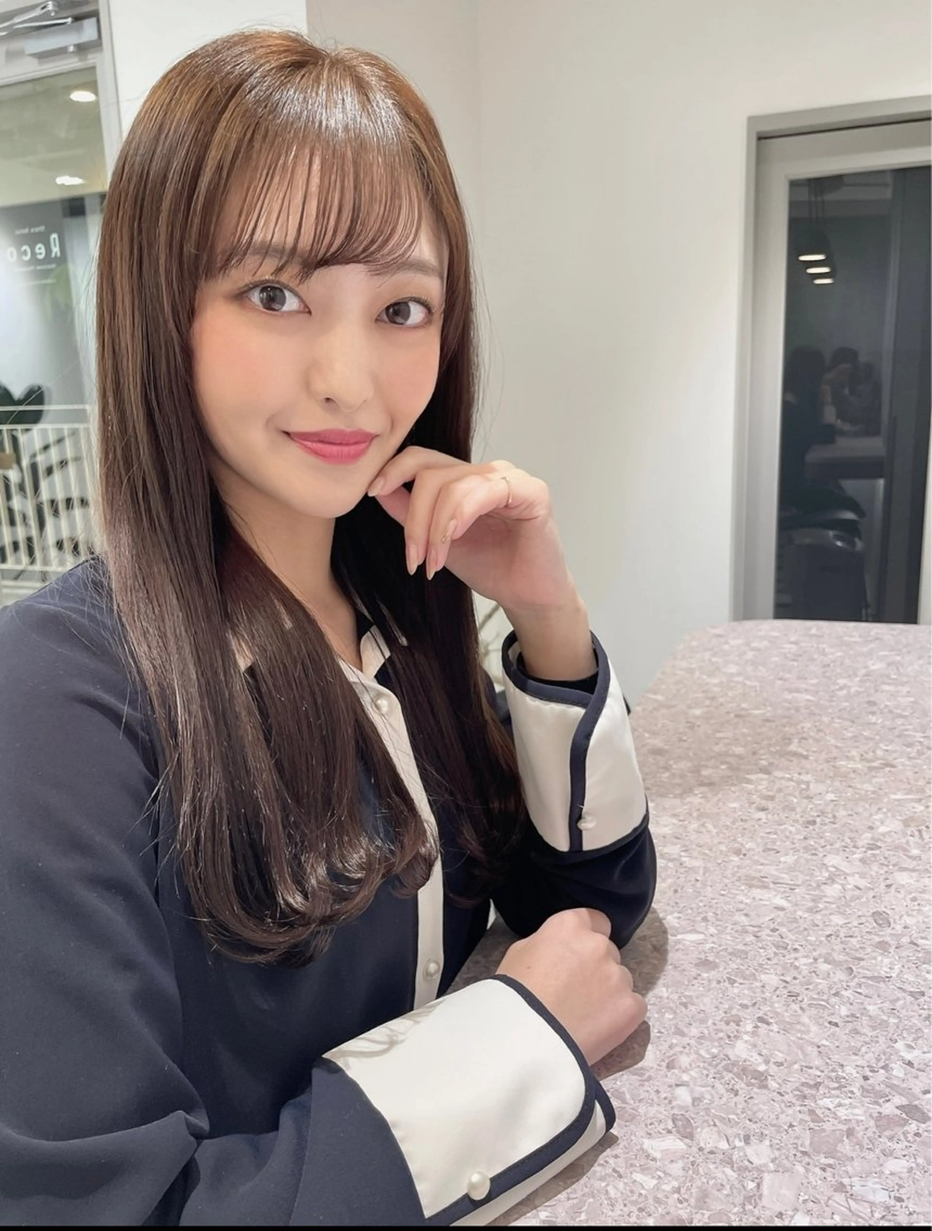 ロング カラー カット ヘアカラー トリートメント 髪質改善will hairdesignのヘアスタイル