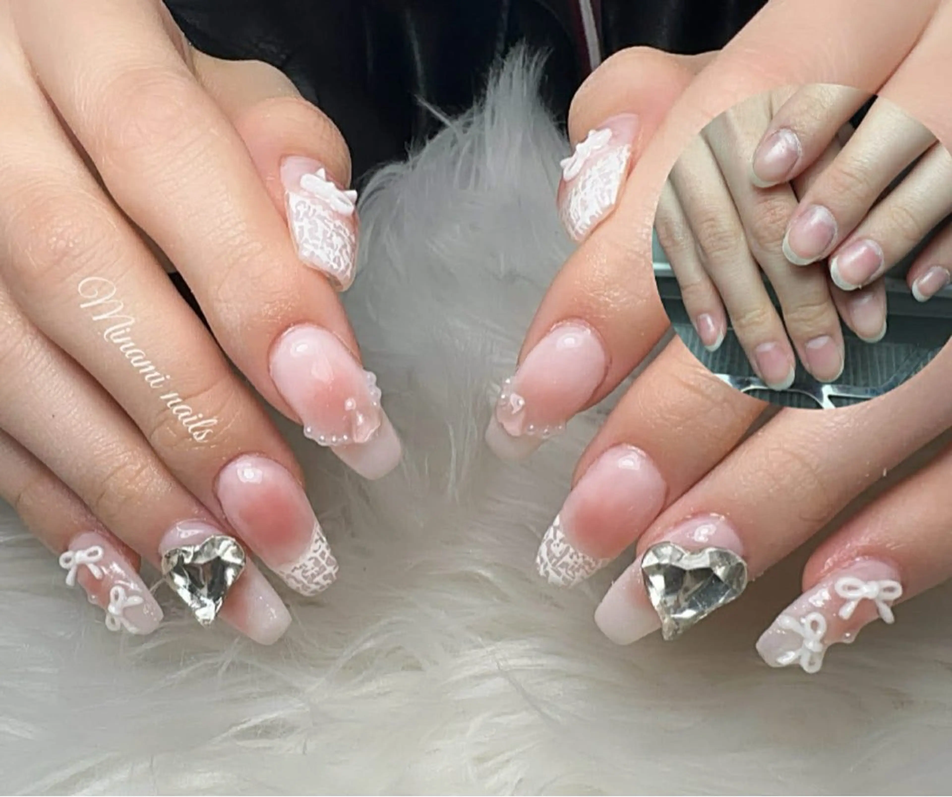 ネイル アートネイル オーロラネイル ガーリー キラキラネイル 韓国ネイル Minami Nailsのネイルデザイン