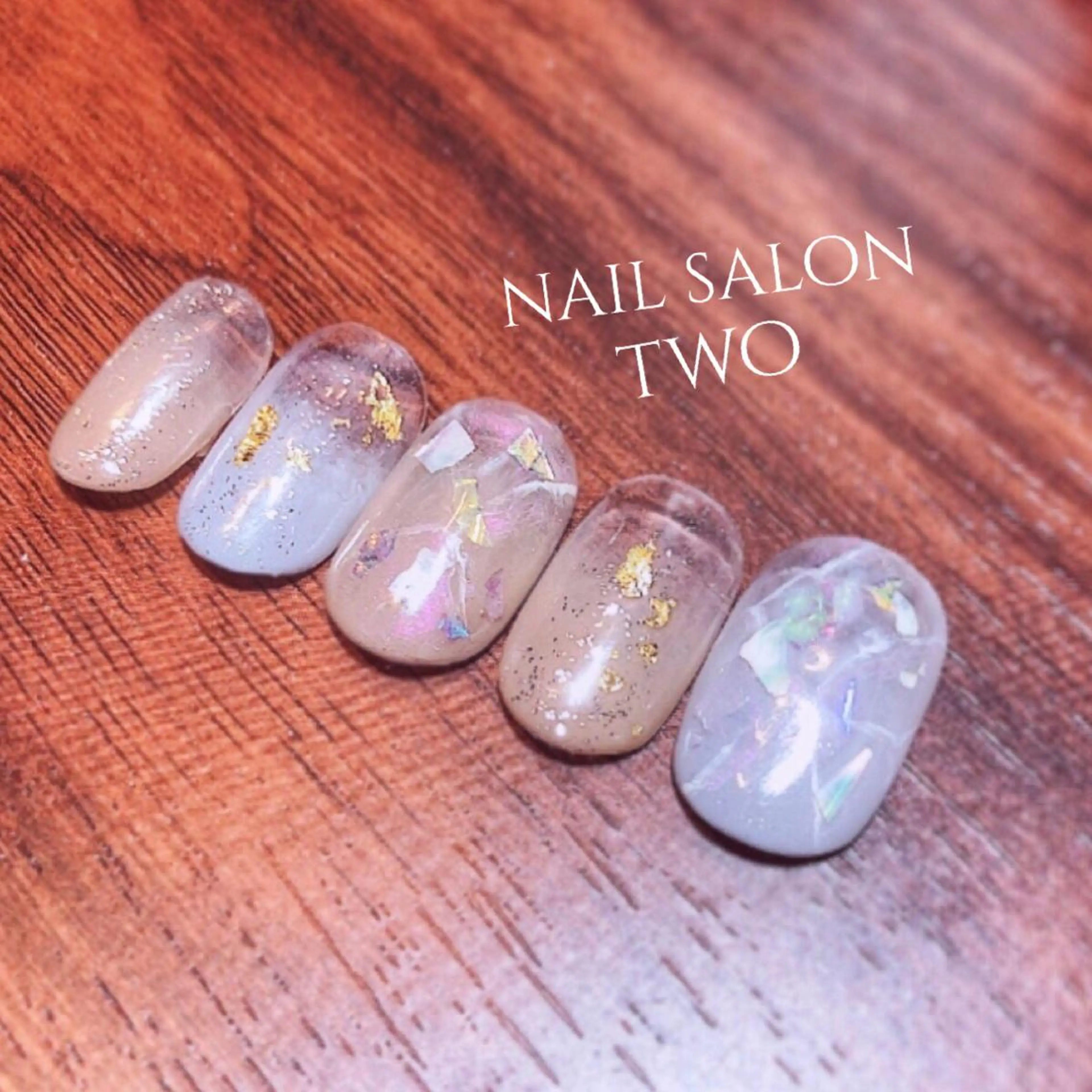 ネイル グラデーション 大理石ネイル(マーブル) two nailのネイルデザイン